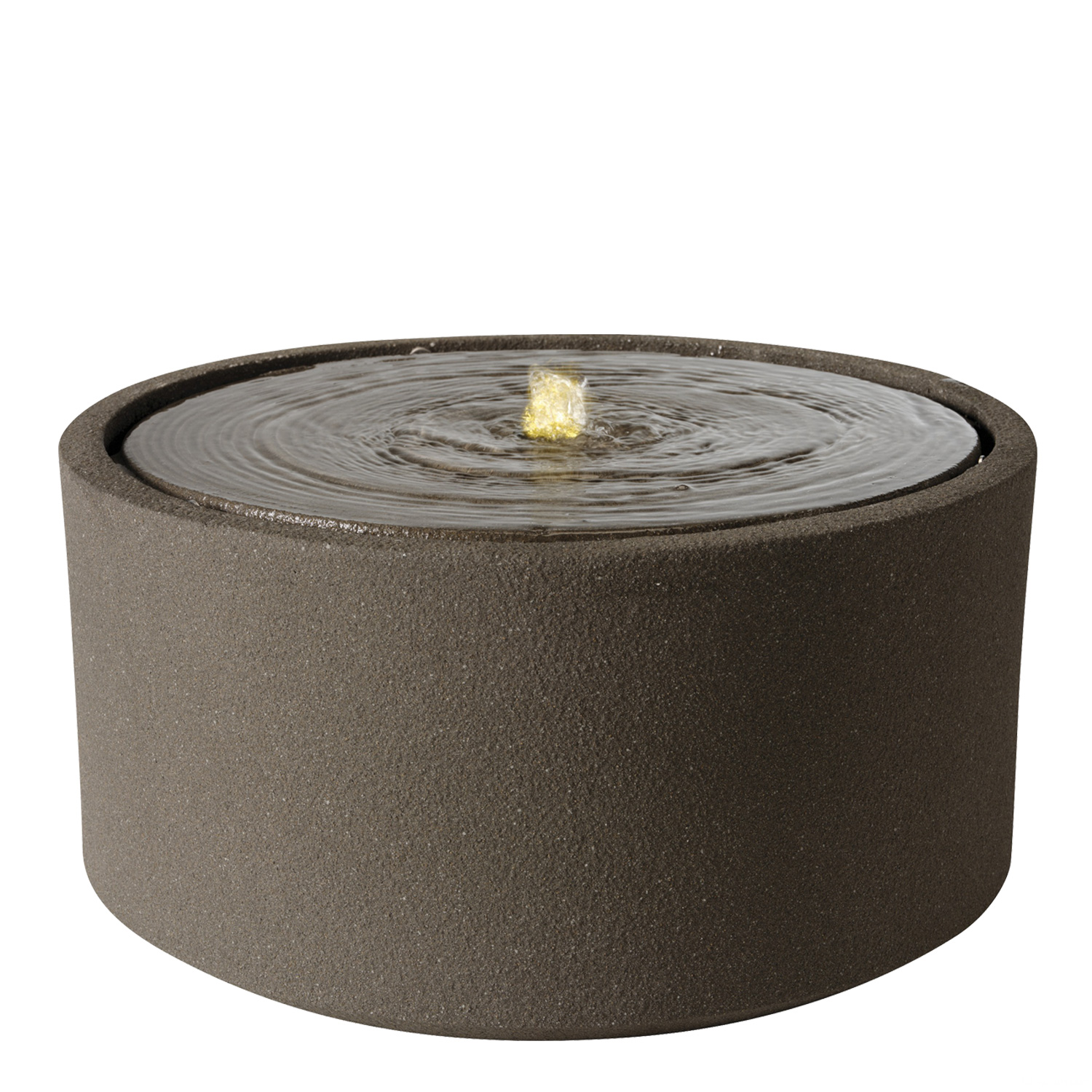 Gartenbrunnen NAPOLI Steinoptik LED Beleuchtung Kreislaufpumpe