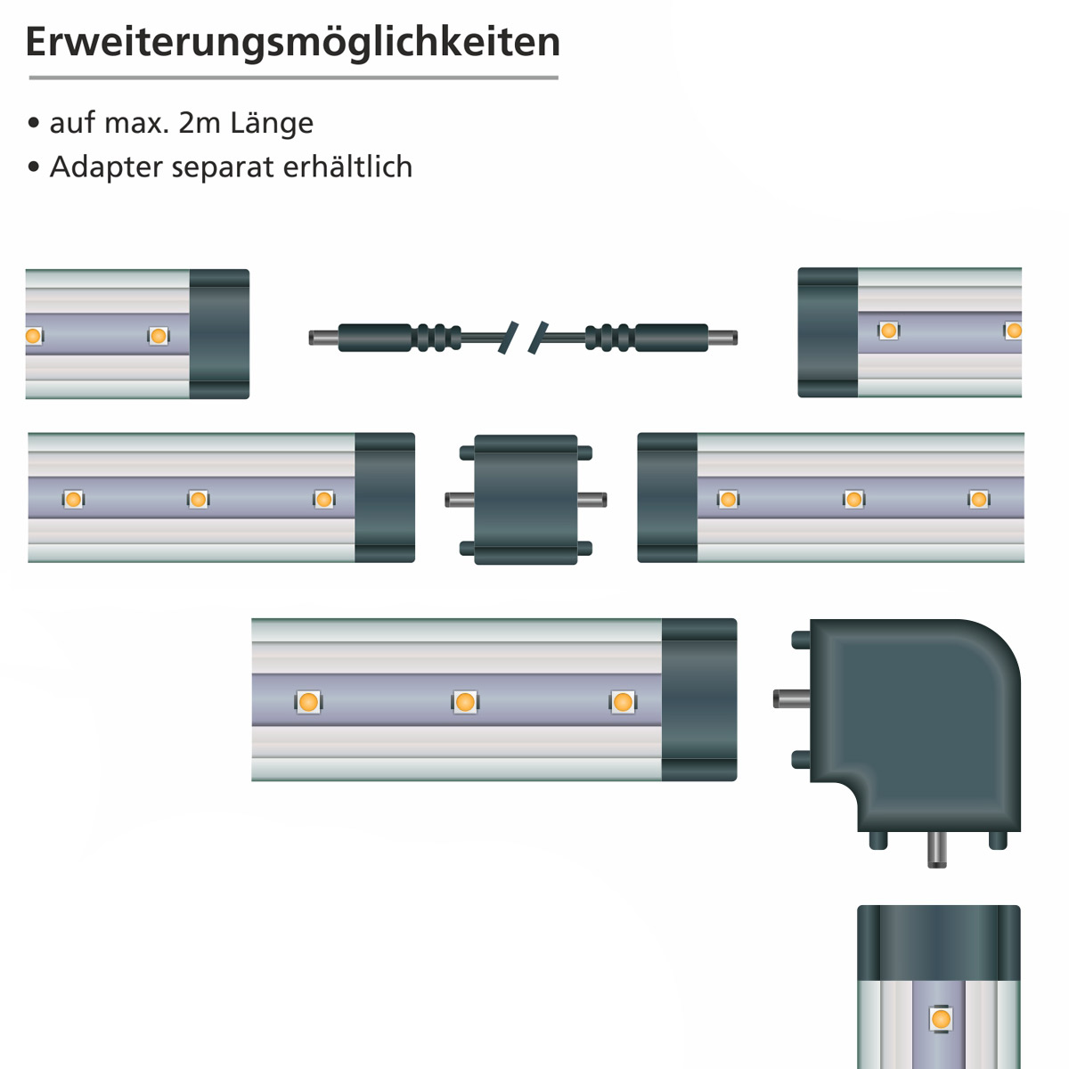 LED Unterbauleuchte 12V 50cm - 3W - 450lm - 3000K warmweiß - inkl. Montagematerial LED Unterbauleuchte 12V 50cm - 3W - 450lm - 3000K warmweiß - inkl. Montagematerial