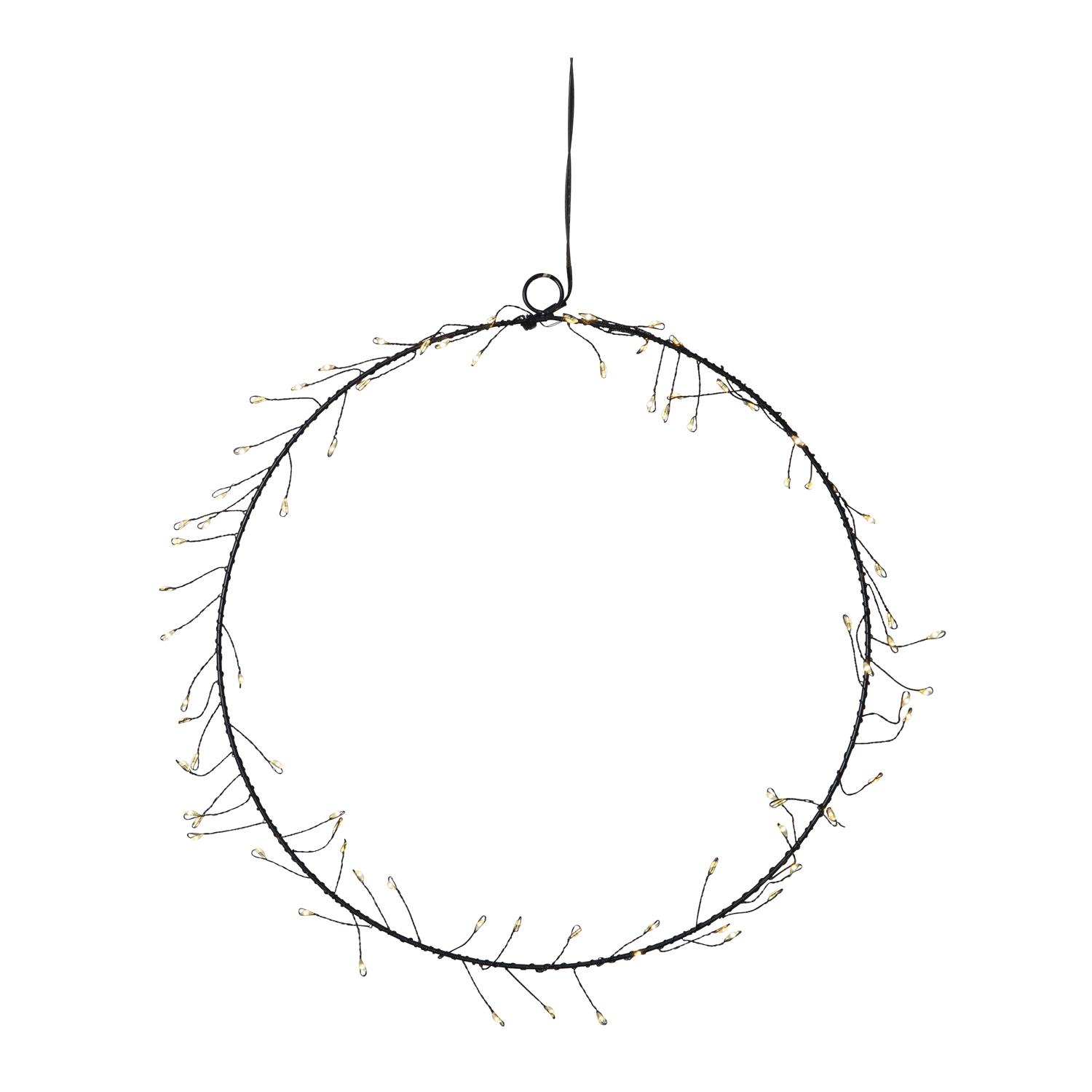 LED Lichtkranz Nike - 80 warmweiße LED - D: 30cm - Indoor - Batterie - Timer - schwarz LED Lichtkranz Nike - 80 warmweiße LED - D: 30cm - Indoor - Batterie - Timer - schwarz