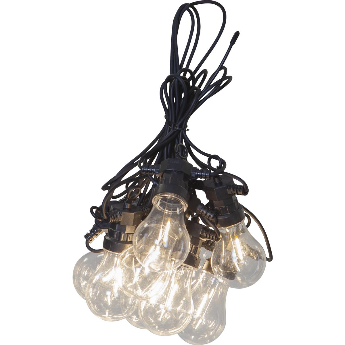 LED Lichterkette "Circus Filament" - 10 Birnen - warmweiße Filament LED - 4,05m - Trafo - outdoor