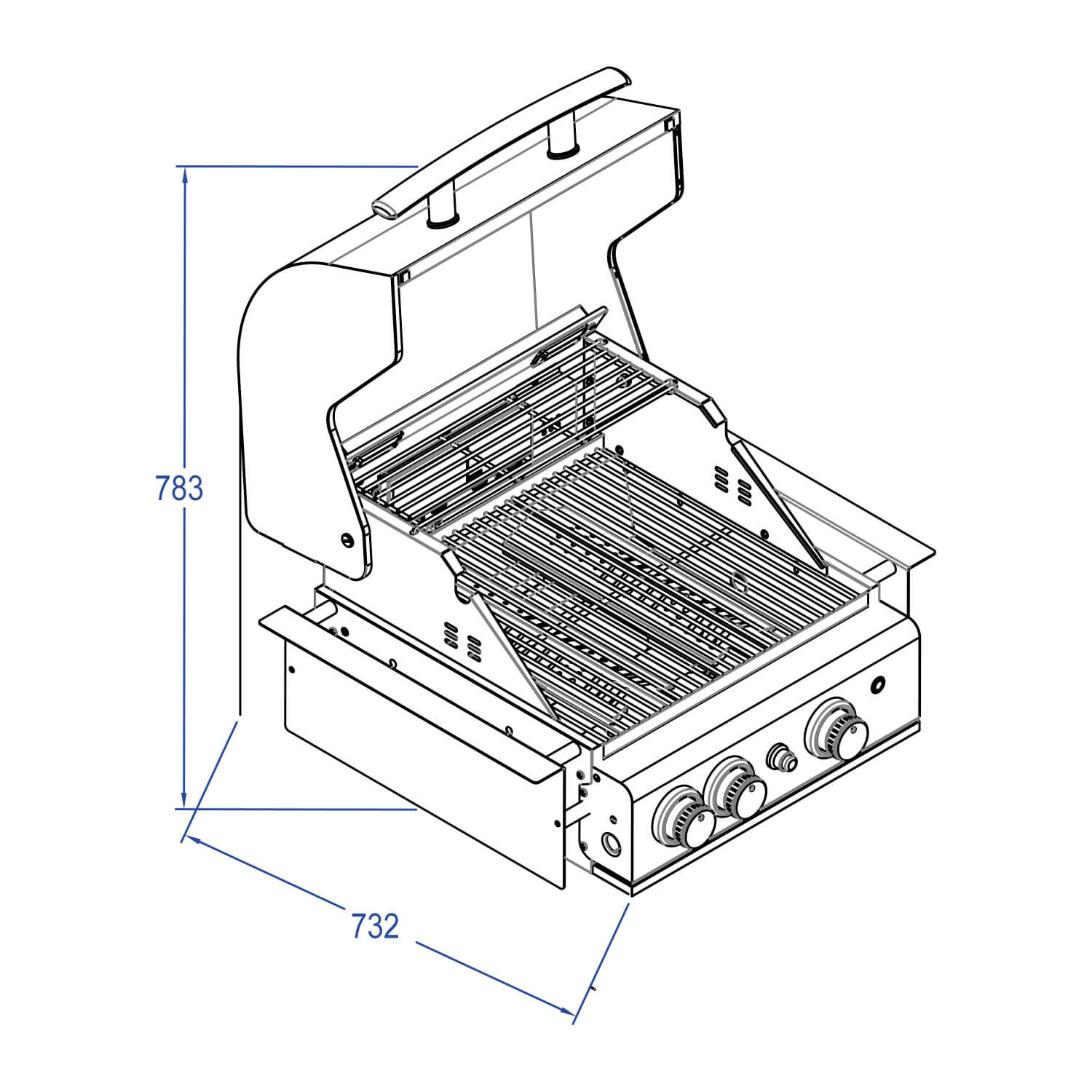 ALL'GRILL TOP-LINE CHEF S - BUILT-IN mit Air System