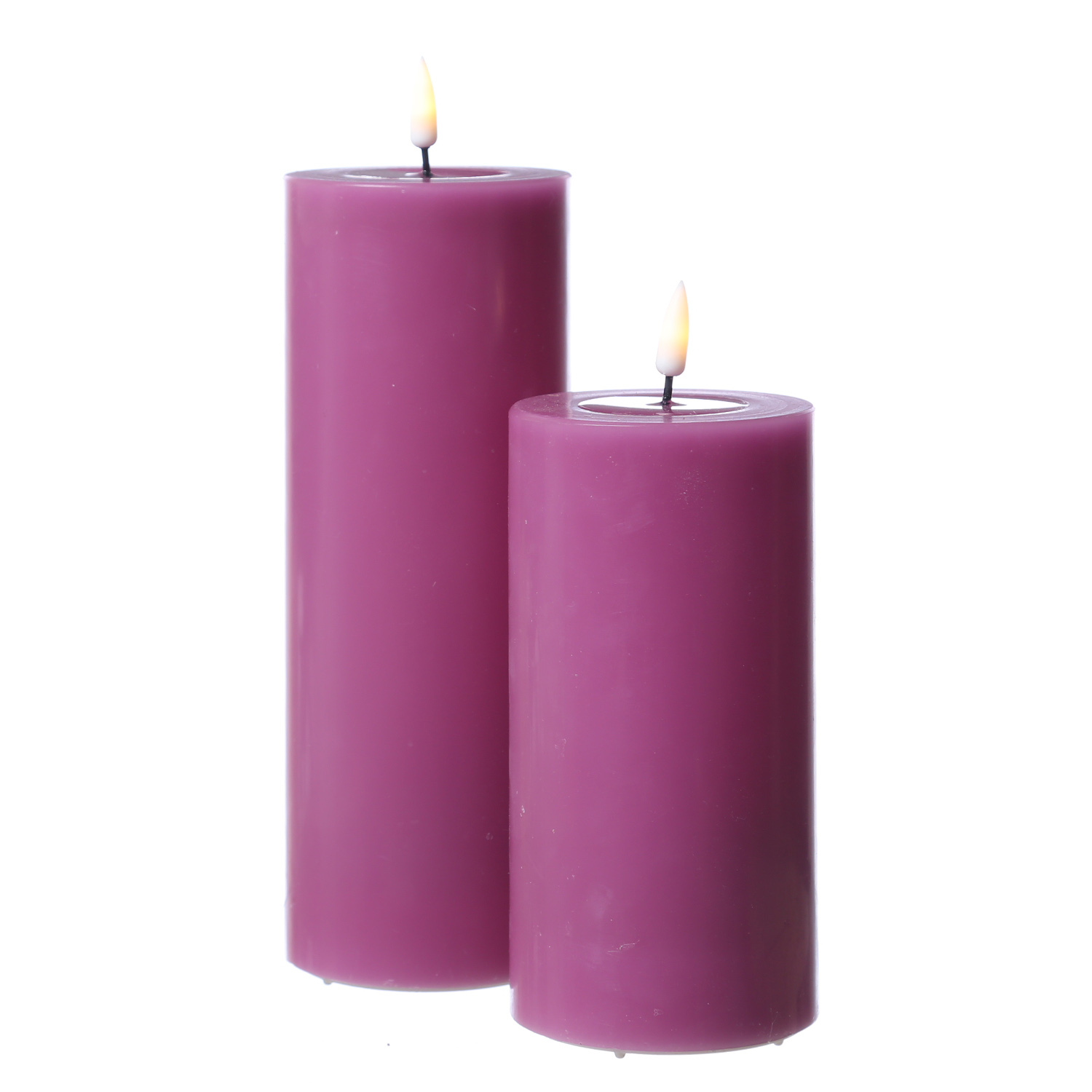 LED Stumpenkerze MIA - Echtwachs - realistische 3D Flamme - H: 15cm - D: 7,5cm - malve LED Stumpenkerze MIA - Echtwachs - realistische 3D Flamme - H: 15cm - D: 7,5cm - malve