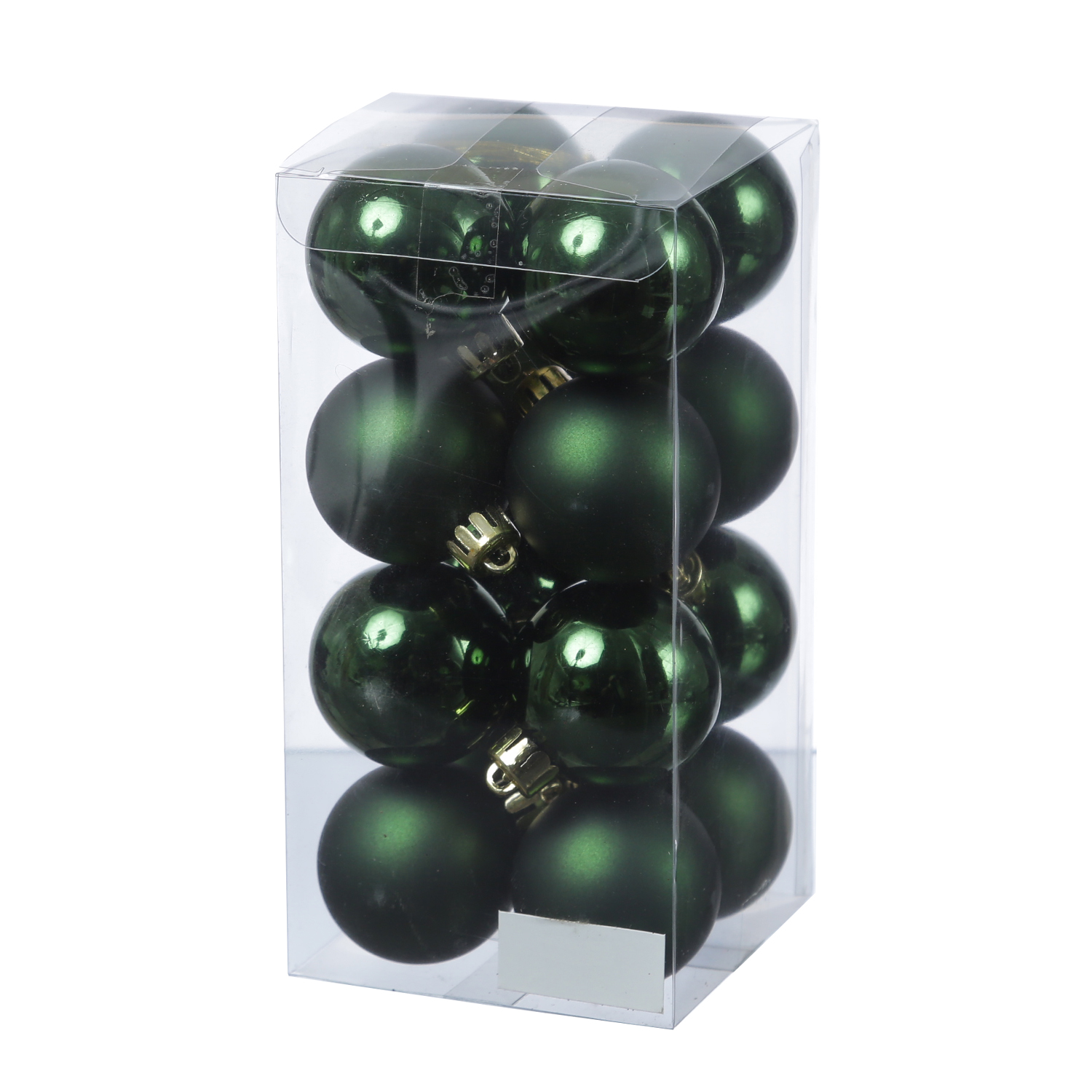 Christbaumkugel - Weihnachtskugel - bruchfest - D: 4cm - glänzend und matt - grün - 16er Set Christbaumkugel - Weihnachtskugel - bruchfest - D: 4cm - glänzend und matt - grün - 16er Set