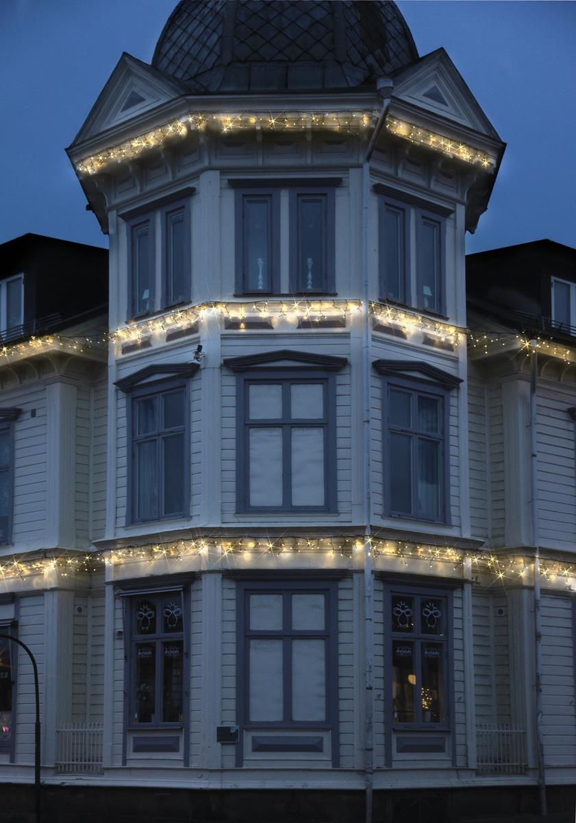 System LED Black | Lichtvorhang | koppelbar | exkl. Trafo | 3.00m x 0.40m | 50x Warmweiß