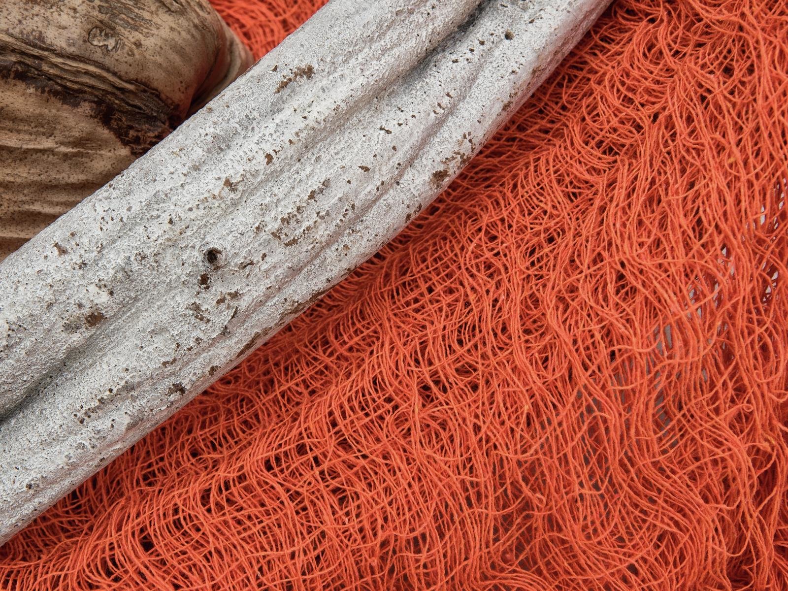 Dekogewebe, grobmaschig, orange, 76x500cm - Ideale Grunddeko - Baumwolle