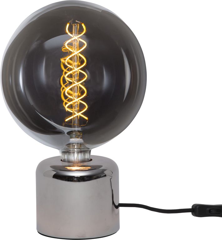 Lampenhalterung GLANS - Tischleuchte - E27 - stehend - Kabel mit Schalter - silber Lampenhalterung GLANS - Tischleuchte - E27 - stehend - Kabel mit Schalter - silber