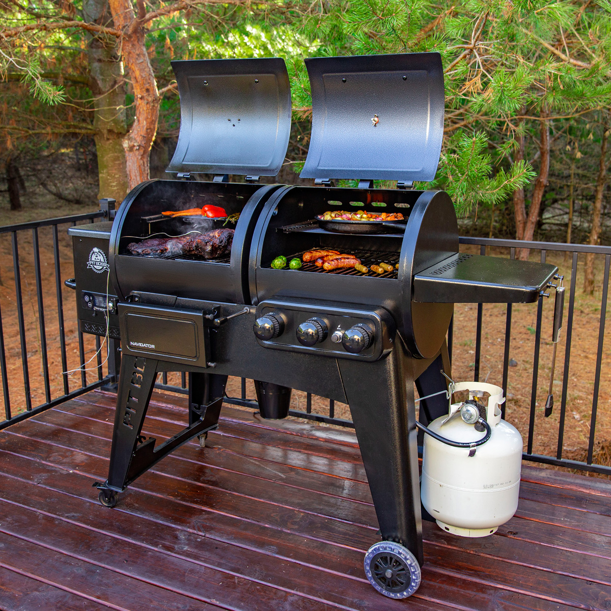 PIT BOSS Combo Grill - Pellet + Gas 'NAVIGATOR COMBO' PB1230CN