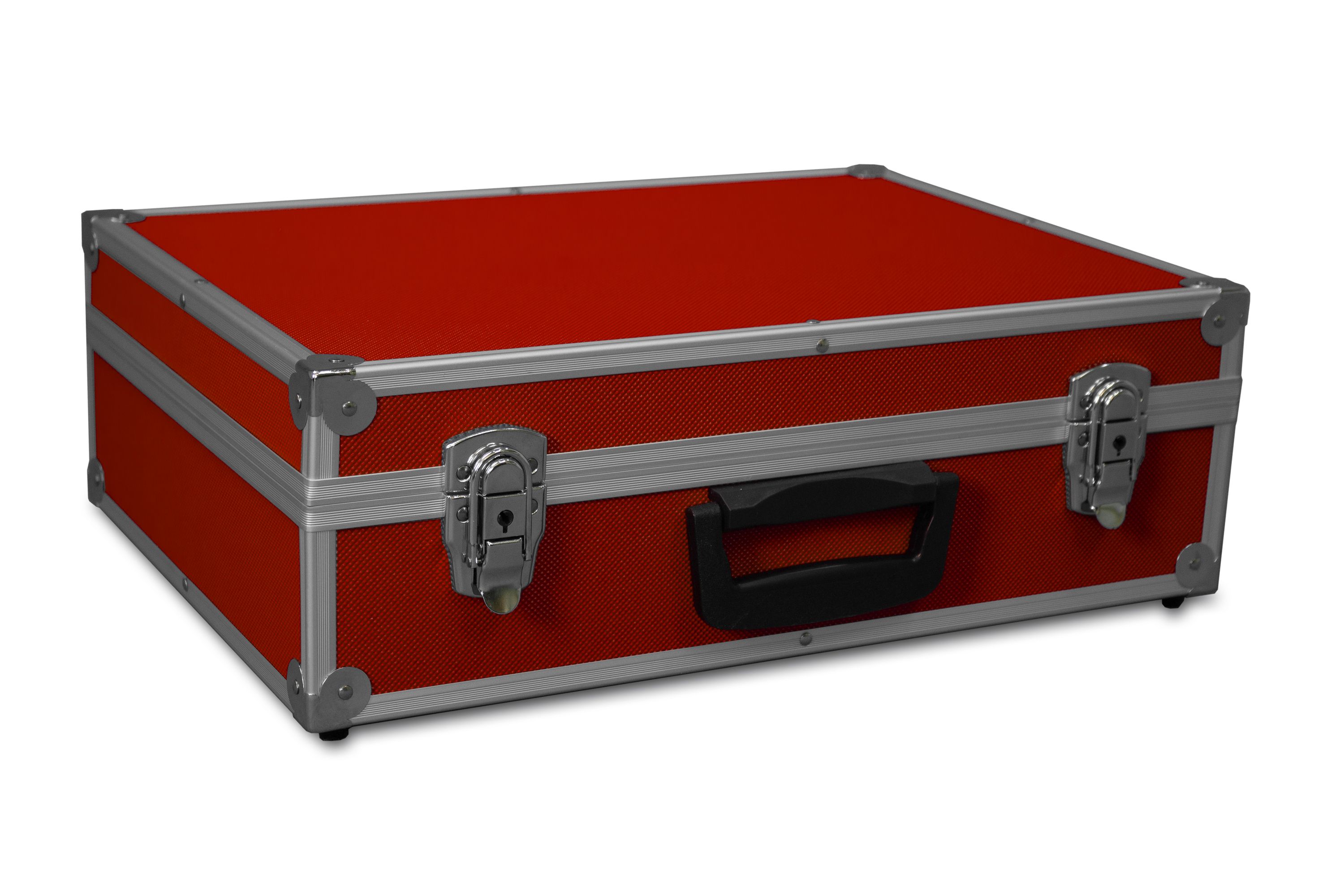 B-Ware GORANDO® Transportkoffer rot | Alurahmen | 440x300x130mm | Für Werkzeuge, Kameras, Messgeräte etc.
