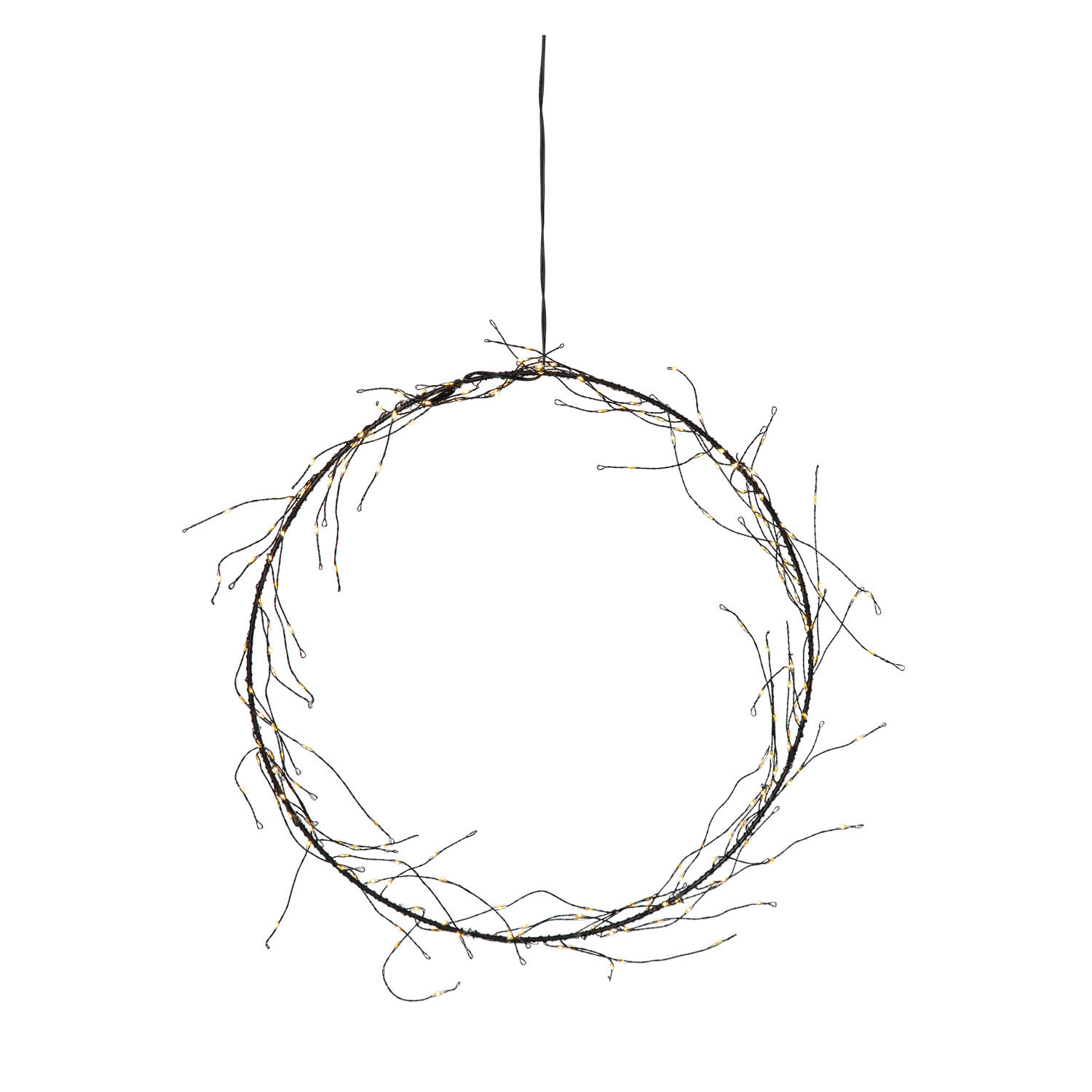 LED Kranz "Curly" - 200 warmweiße LED - D: 35cm - schwarz LED Kranz "Curly" - 200 warmweiße LED - D: 35cm - schwarz