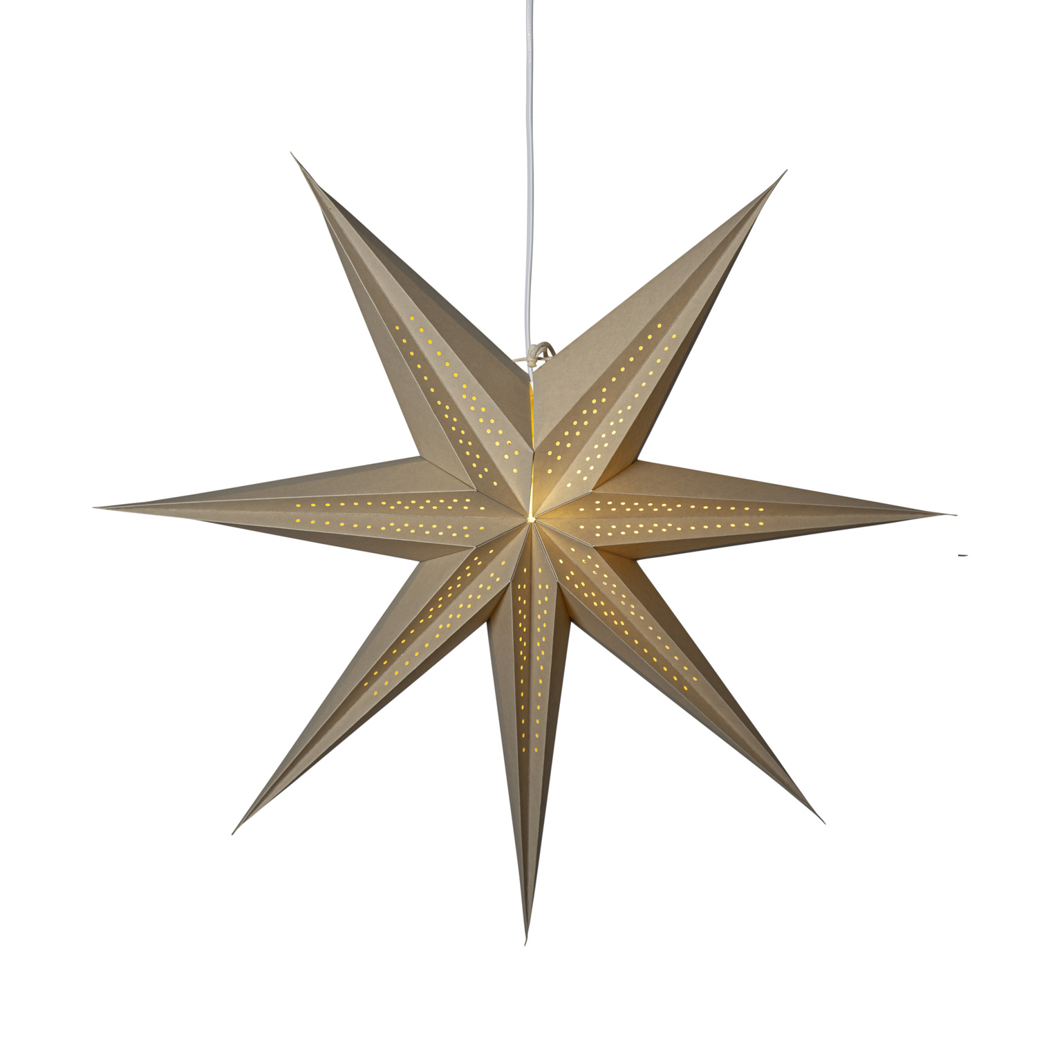 Papierstern POINT - hängend - 7-zackig - D: 60cm - creme Papierstern POINT - hängend - 7-zackig - D: 60cm - creme