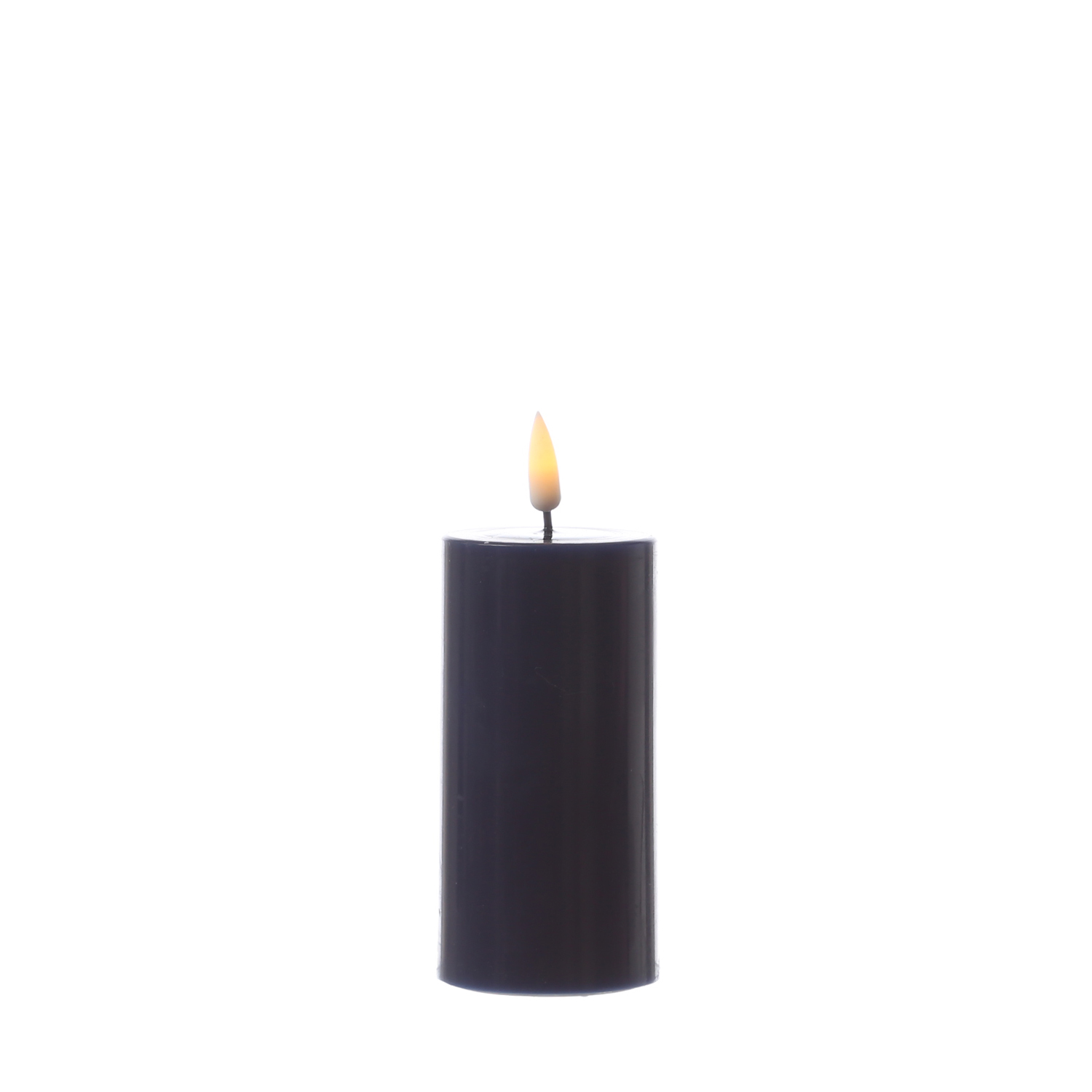 LED Stumpenkerze MIA - Echtwachs - realistische 3D Flamme - H: 10cm - D: 5cm - königsblau LED Stumpenkerze MIA - Echtwachs - realistische 3D Flamme - H: 10cm - D: 5cm - königsblau