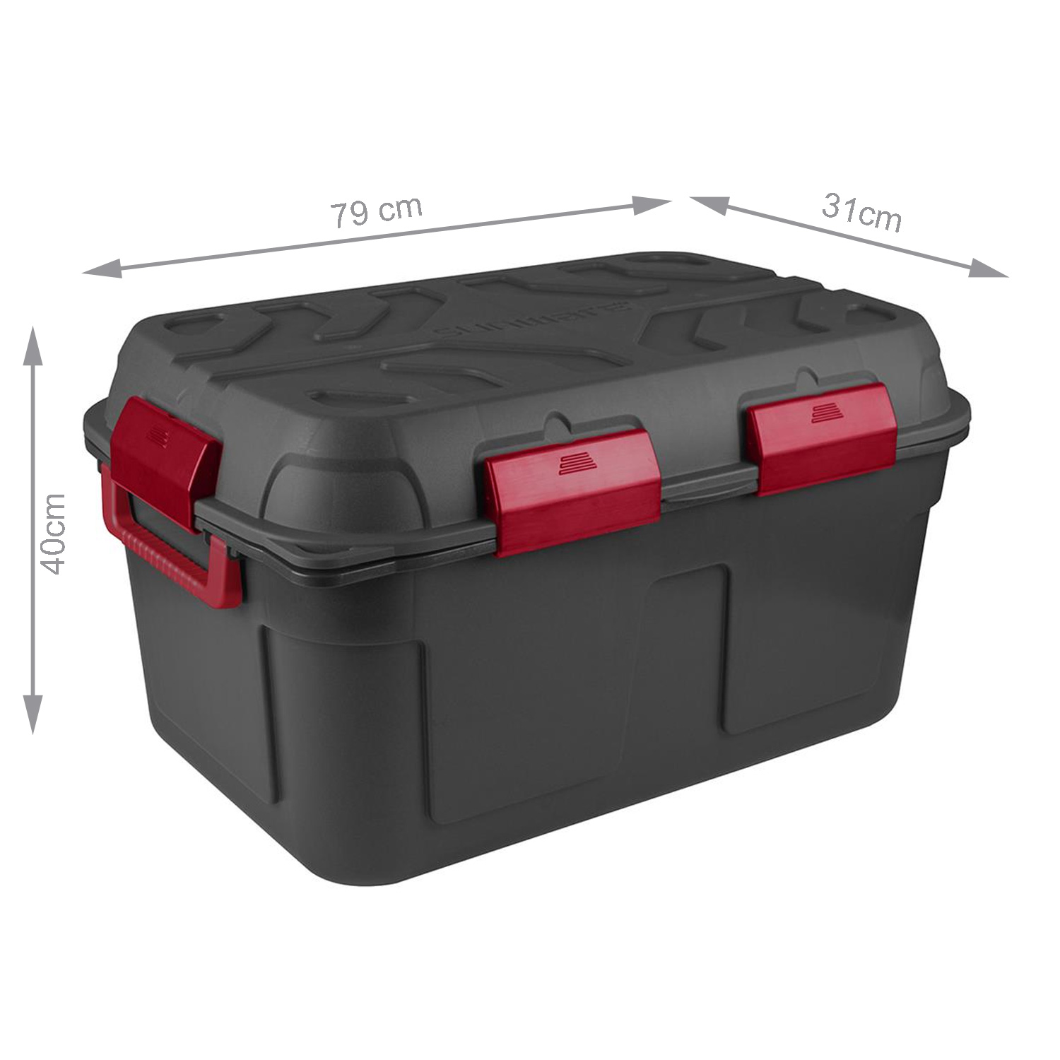 SUNWARE SAFARI schwarz - wasserdichte Aufbewahrungsbox 130 Liter - Griff - Rollen