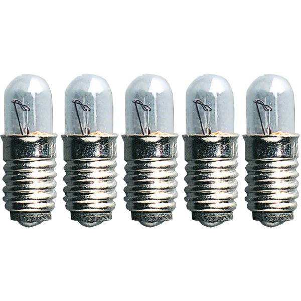 Ersatzlampen 5er Pack - E5 - 12V - 0,8W - klar - H: 1,5cm - D: 0,6cm