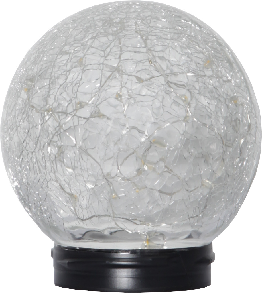 LED Solar Kugel Glory - transparentes Bruchglas - 30 warmweise LED - D: 12cm - Dämmerungssensor LED Solar Kugel Glory - transparentes Bruchglas - 30 warmweise LED - D: 12cm - Dämmerungssensor