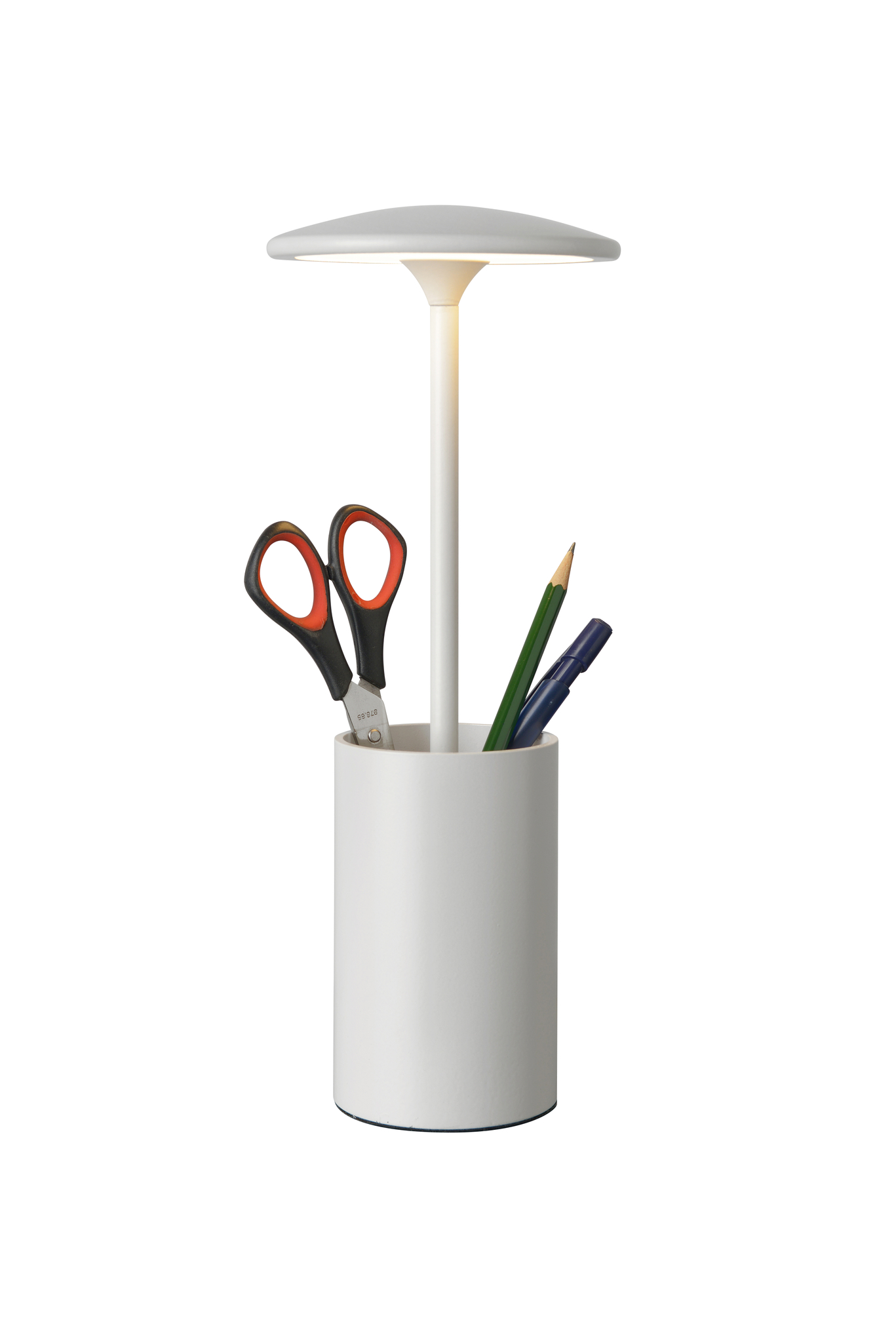 Tischleuchte LED POTT weiß - mit Stifteköcher - Ideal für Büro - 7W, 3000K, 455lm - 29cm Tischleuchte LED POTT weiß - mit Stifteköcher - Ideal für Büro - 7W, 3000K, 455lm - 29cm