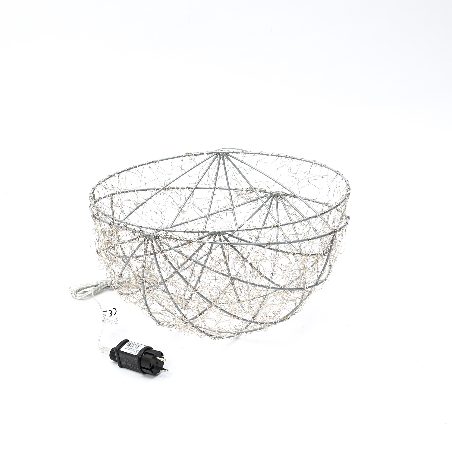 LED Drahtkugel - Leuchtkugel - 600 warmweiße LED - Timer - D: 40cm - für Innen/Außen