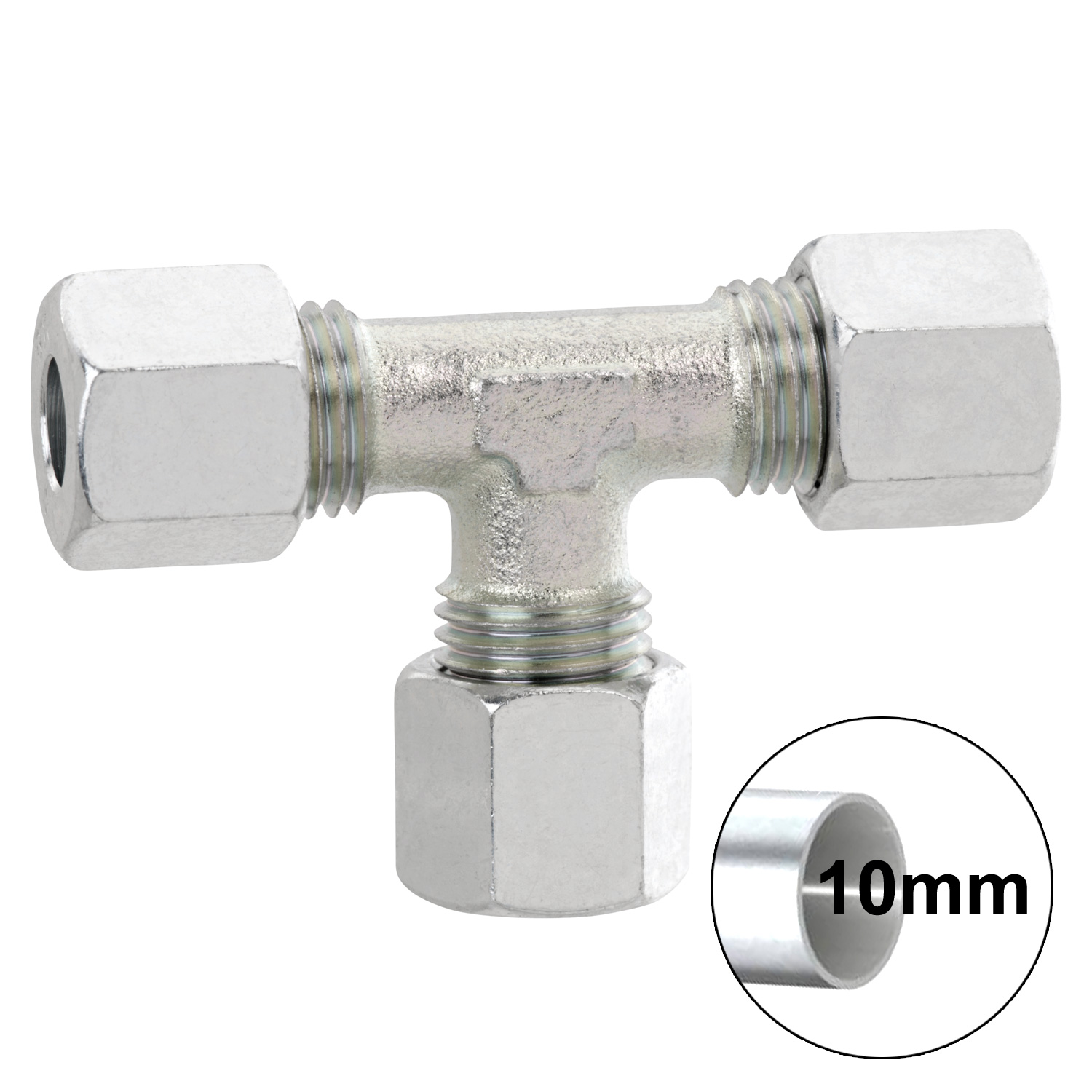 T-Stück Abgang Rohrverschraubung RVS10 - für 10mm Gasrohre T-Stück Abgang Rohrverschraubung RVS10 - für 10mm Gasrohre