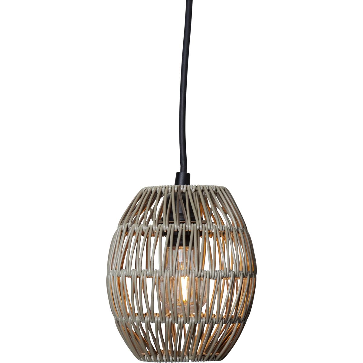 Dekoleuchte/Lampenschirm - D: 15cm, H: 18cm - für E27 Fassungen - outdoor - beige