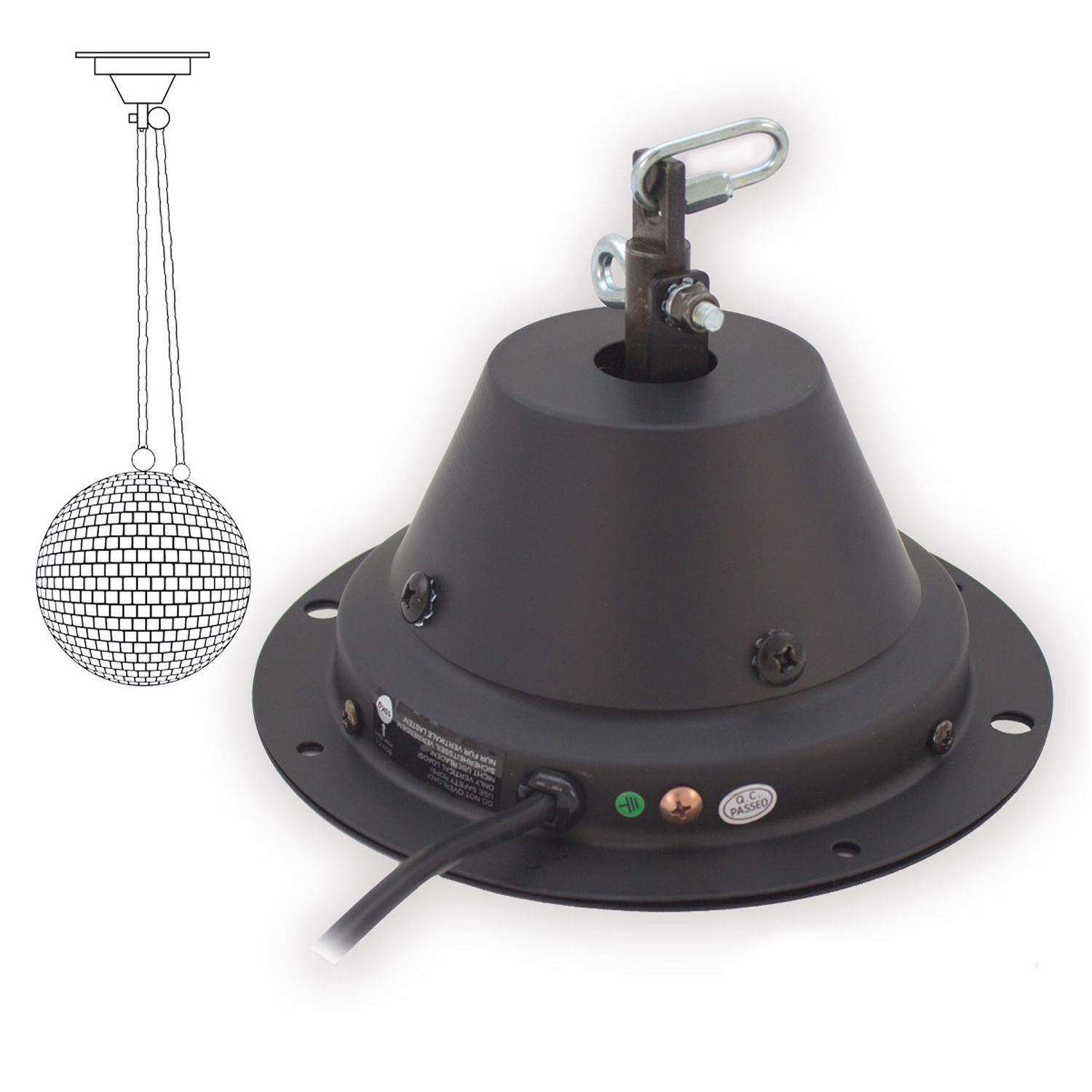 Spiegelkugel Motor Discokugel bis 50cm -10kg - DMX Drehmotor für Diskokugel