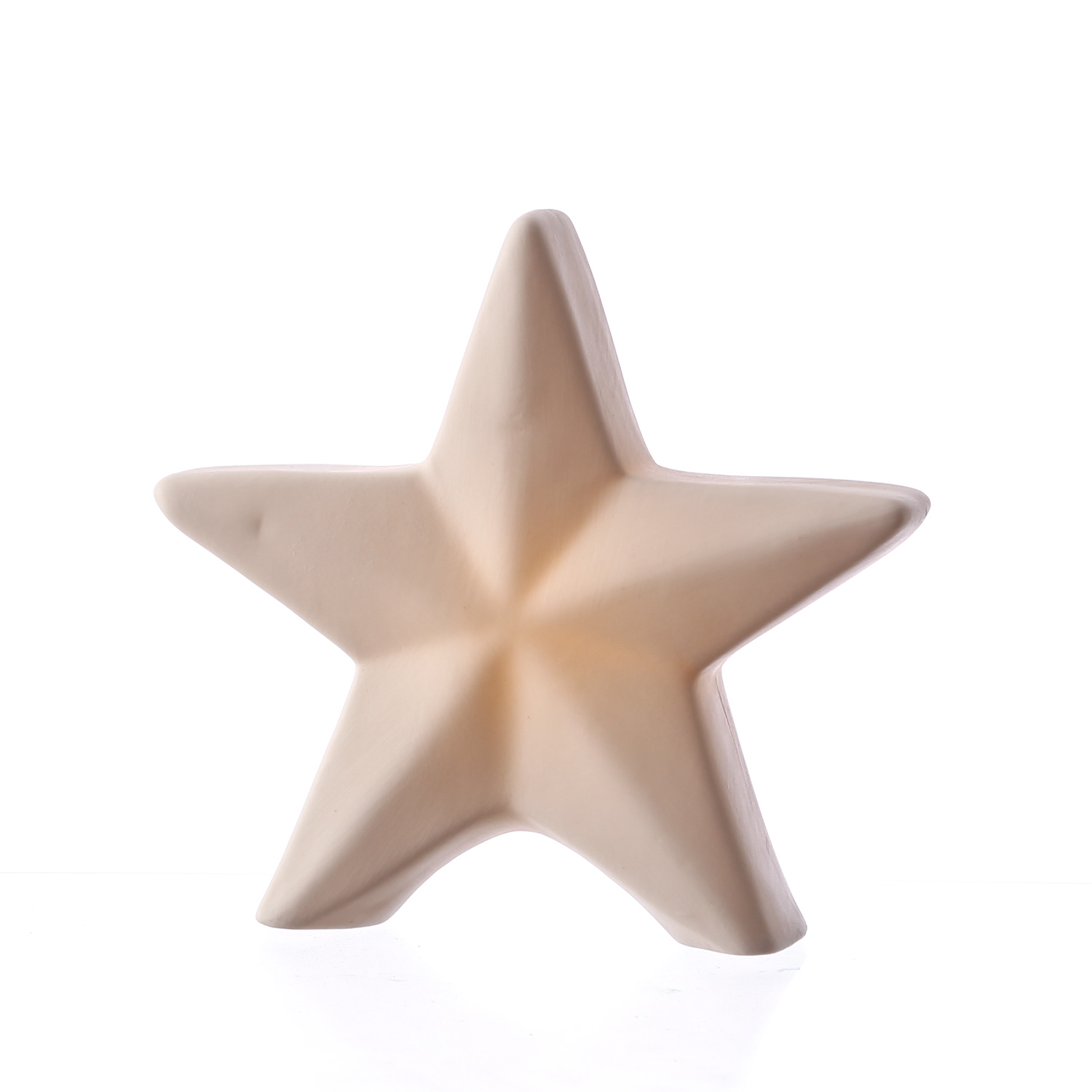 LED Stern - Dekostern - warmweiße LED - Porzellan - H: 19cm - inkl. Batterie - für Innen - weiß LED Stern - Dekostern - warmweiße LED - Porzellan - H: 19cm - inkl. Batterie - für Innen - weiß