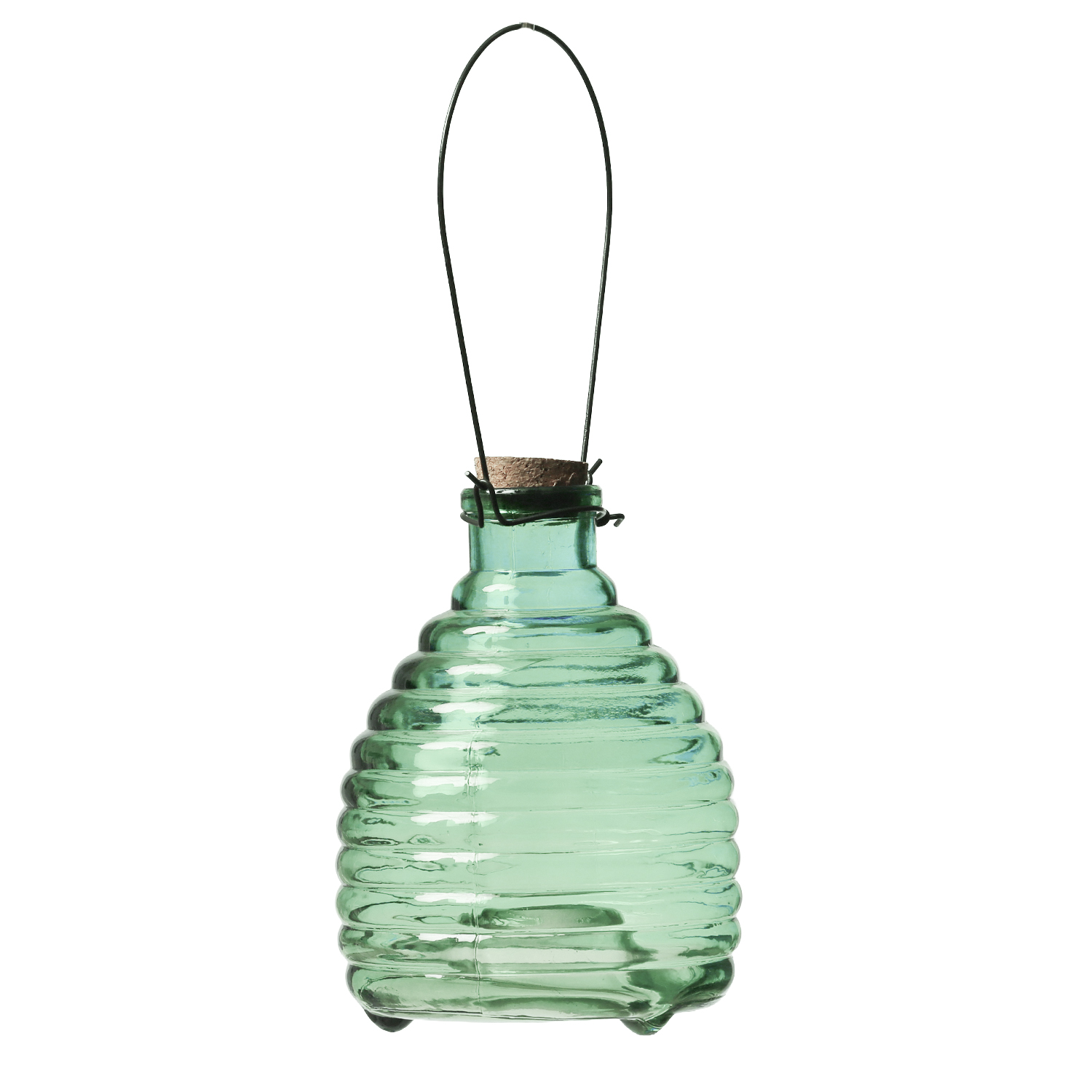 Wespenfänger HONIGTOPF - Wespenfalle - geriffeltes Glas - D: 13cm - H: 17cm