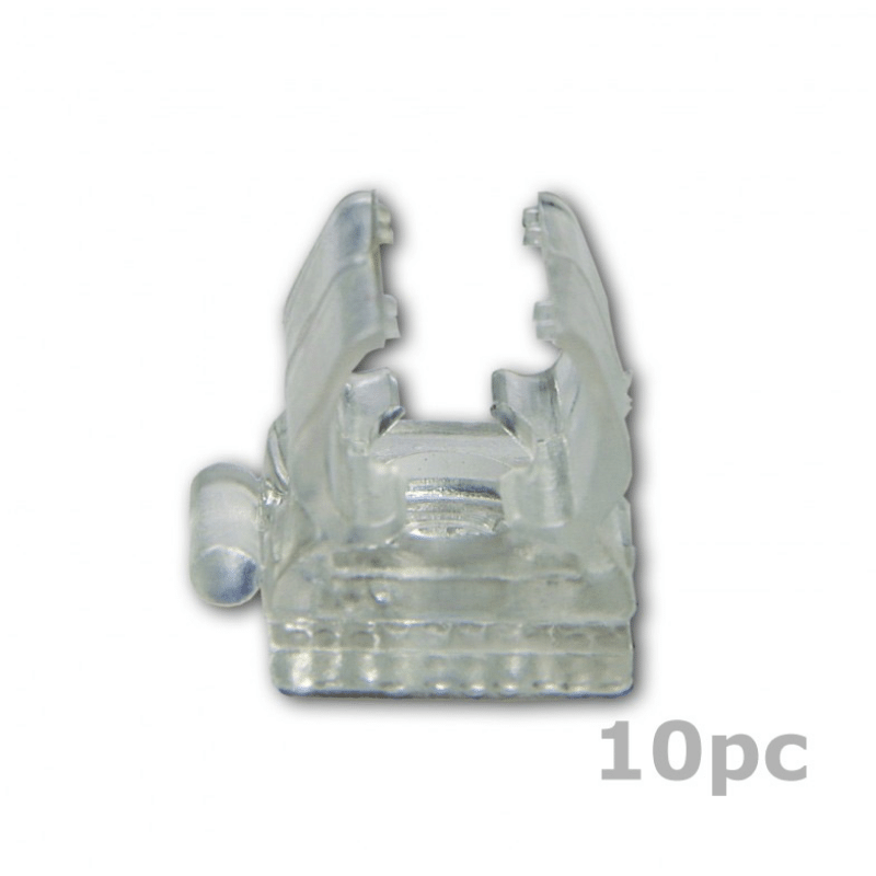 Clip für Lichtschläuche 10er Set - (12-13mm) - 2,5x2,5cm - Parallelverlegung Clip für Lichtschläuche 10er Set - (12-13mm) - 2,5x2,5cm - Parallelverlegung