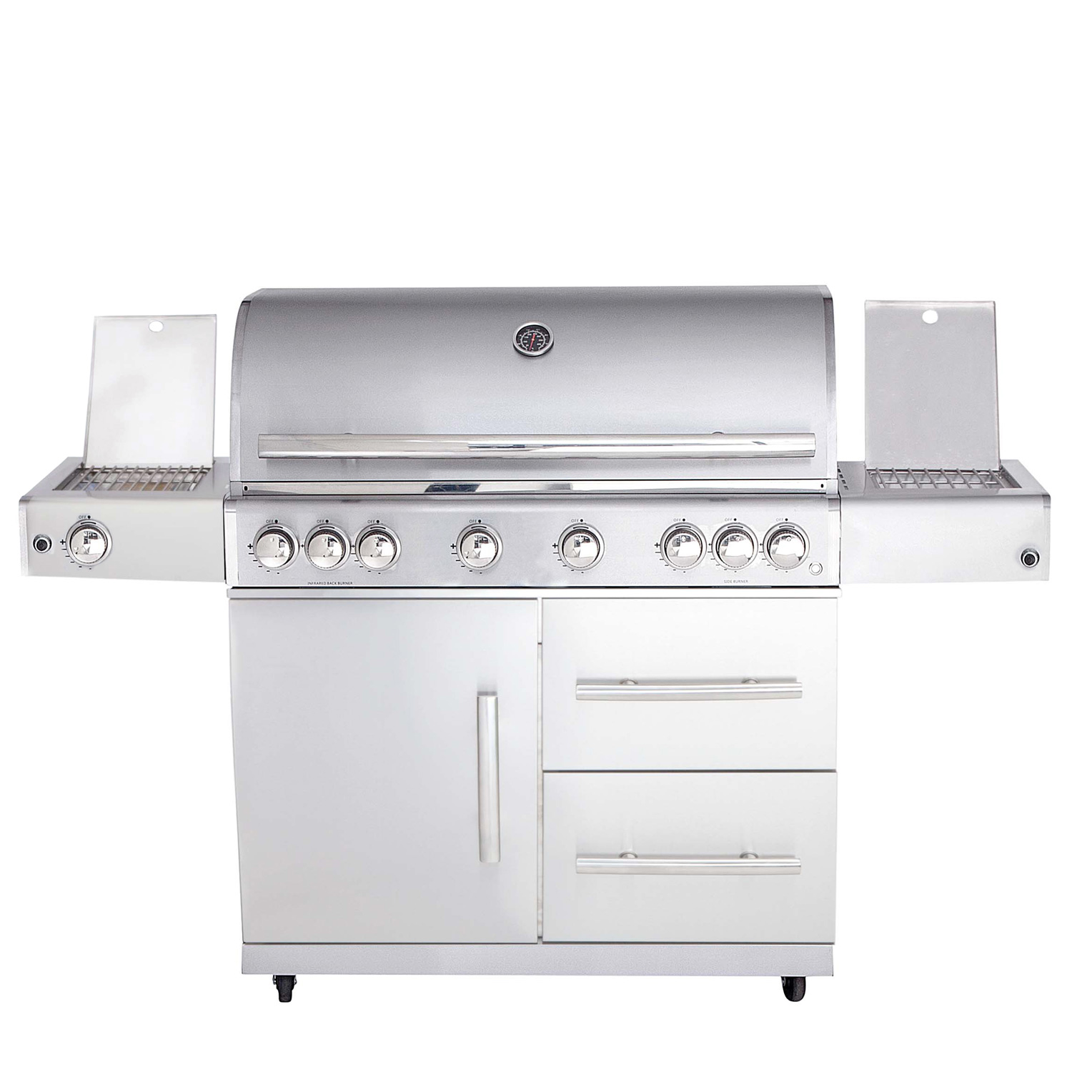 ALL'GRILL Schubladen-System rechts für Modular CHEF XL -Edelstahl - Soft Close - silber