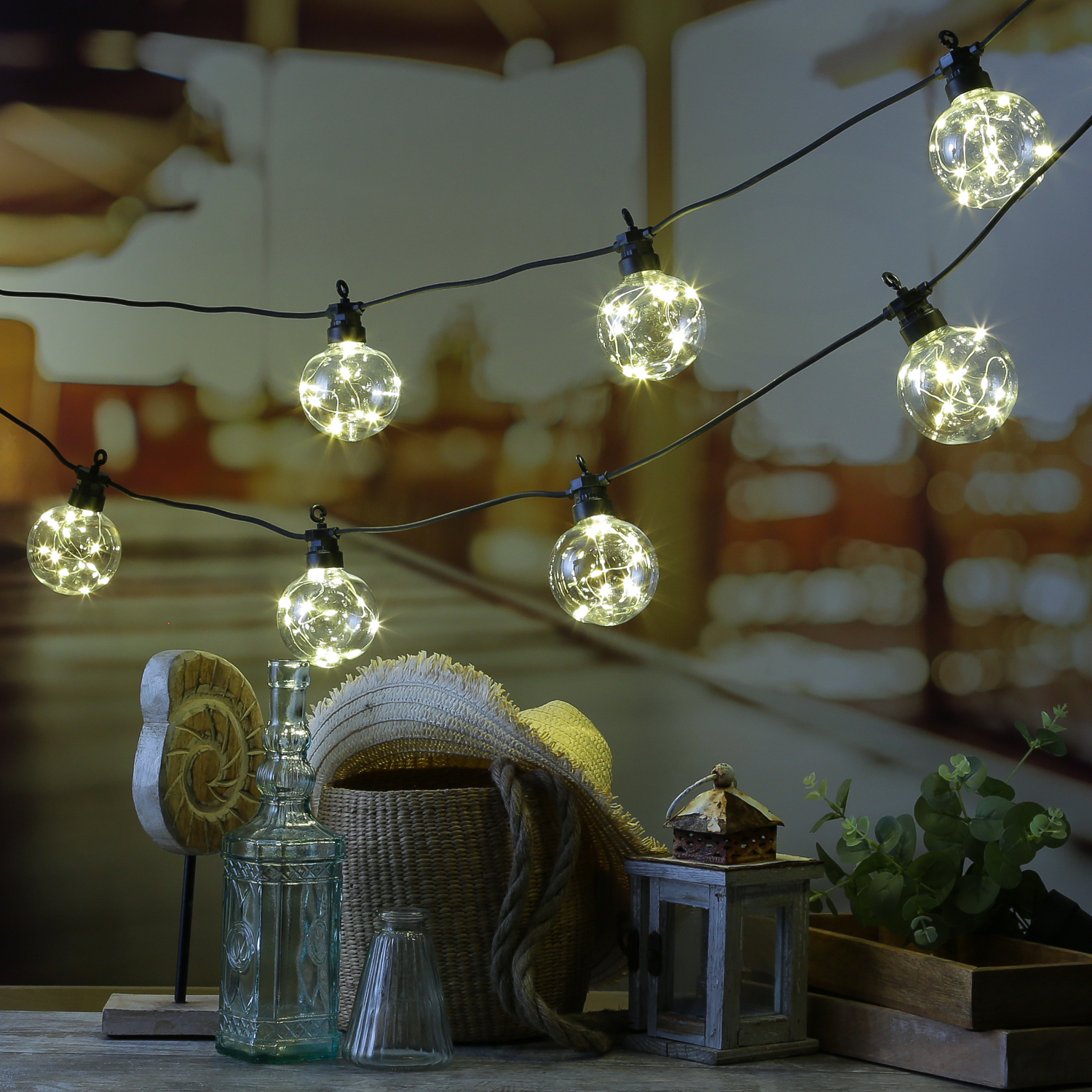 LED Party Lichterkette CIRCUS - 10 Kugeln mit je 10 Micro LED - L: 2,7m - inkl. Trafo - für Außen LED Party Lichterkette CIRCUS - 10 Kugeln mit je 10 Micro LED - L: 2,7m - inkl. Trafo - für Außen