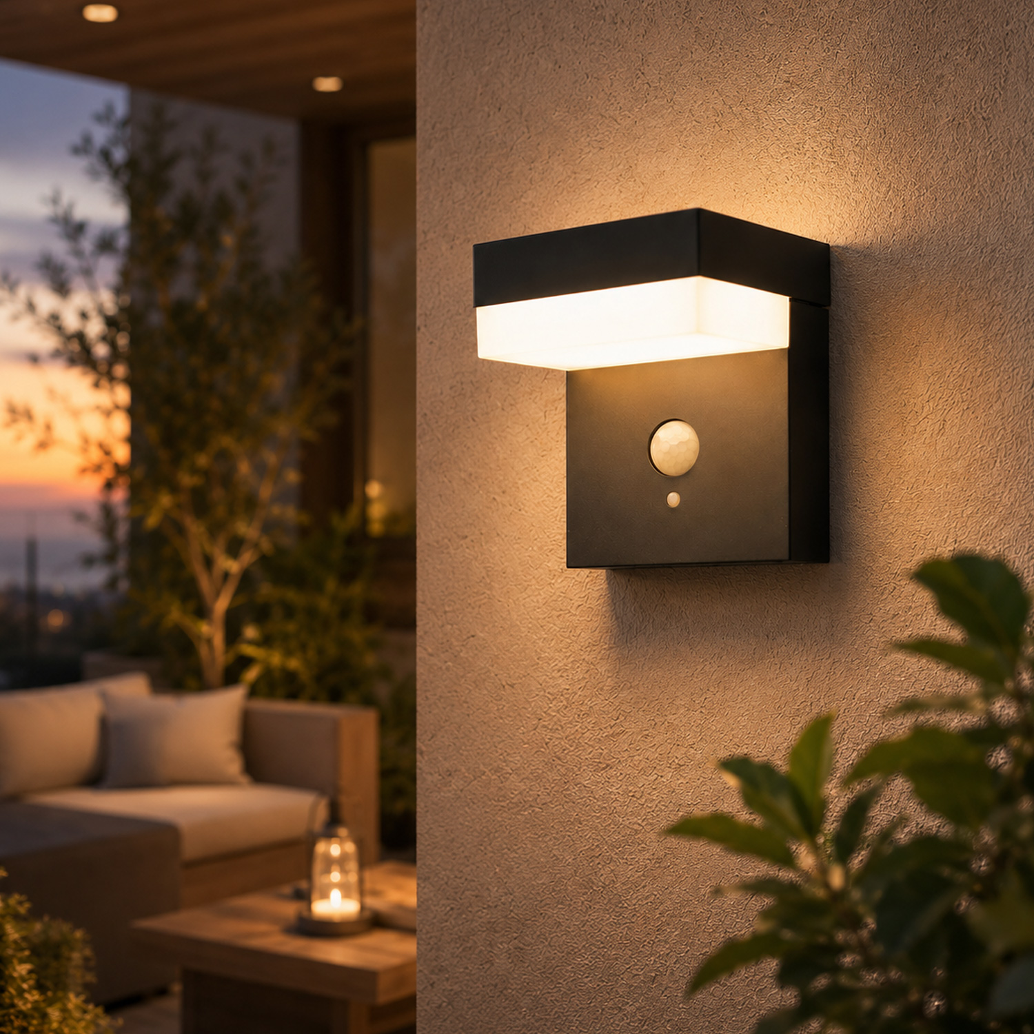 LED Solar Wandleuchte mit Bewegungssensor - 3 Modi - Premium-Solarfeld - Aluminium