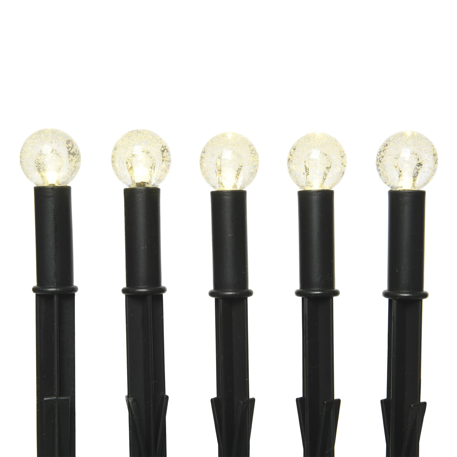 LED Solar Gartenstecker BUBBLES - 5 Erdspieße mit Luftblasen Optik - L: 1,2m - H: 18cm - Lichtsensor LED Solar Gartenstecker BUBBLES - 5 Erdspieße mit Luftblasen Optik - L: 1,2m - H: 18cm - Lichtsensor