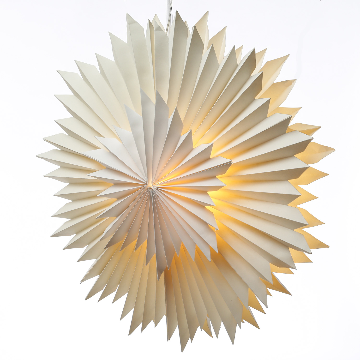 LED Papierstern EISBLUME - hängend - inkl. Kabel und LED Leuchtmittel - Timer - D: 60cm - weiß LED Papierstern EISBLUME - hängend - inkl. Kabel und LED Leuchtmittel - Timer - D: 60cm - weiß