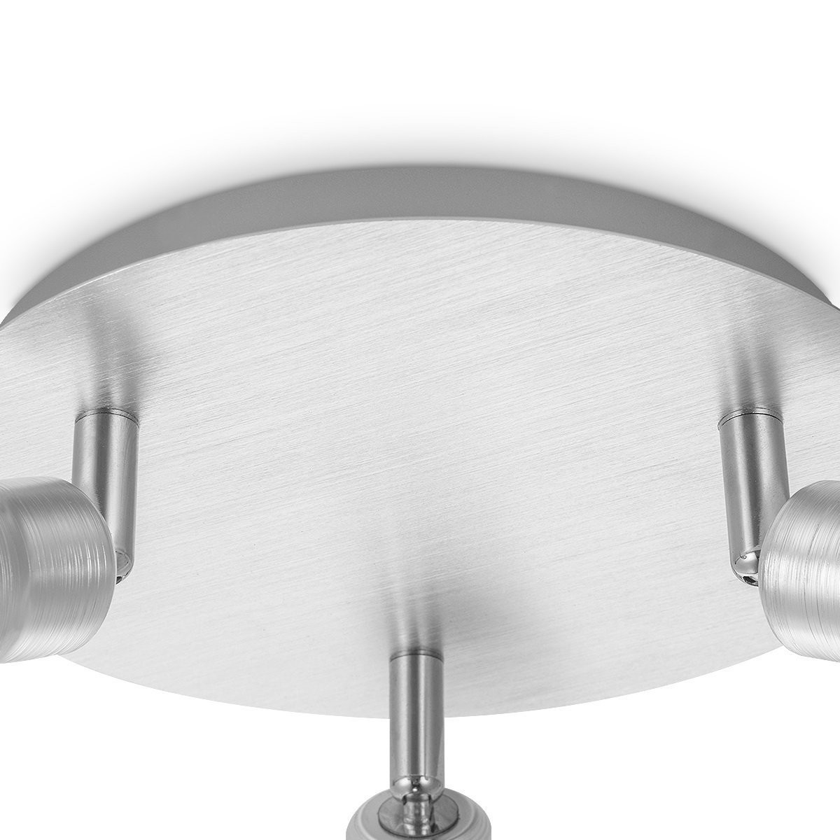 Deckenleuchte / Rondell ALBA aluminium silber - 3fach - inkl. GU10 LED Leuchtmittel