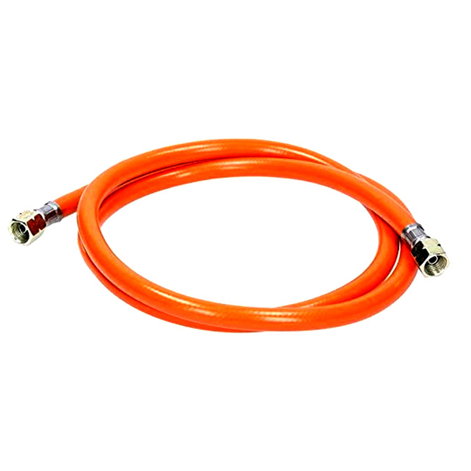 Gasschlauch 2-5m - Mitteldruck 6-3x3-5mm- Gummi + Gewebeeinlage - 1/4" auf 1/4" Überwurfmutter