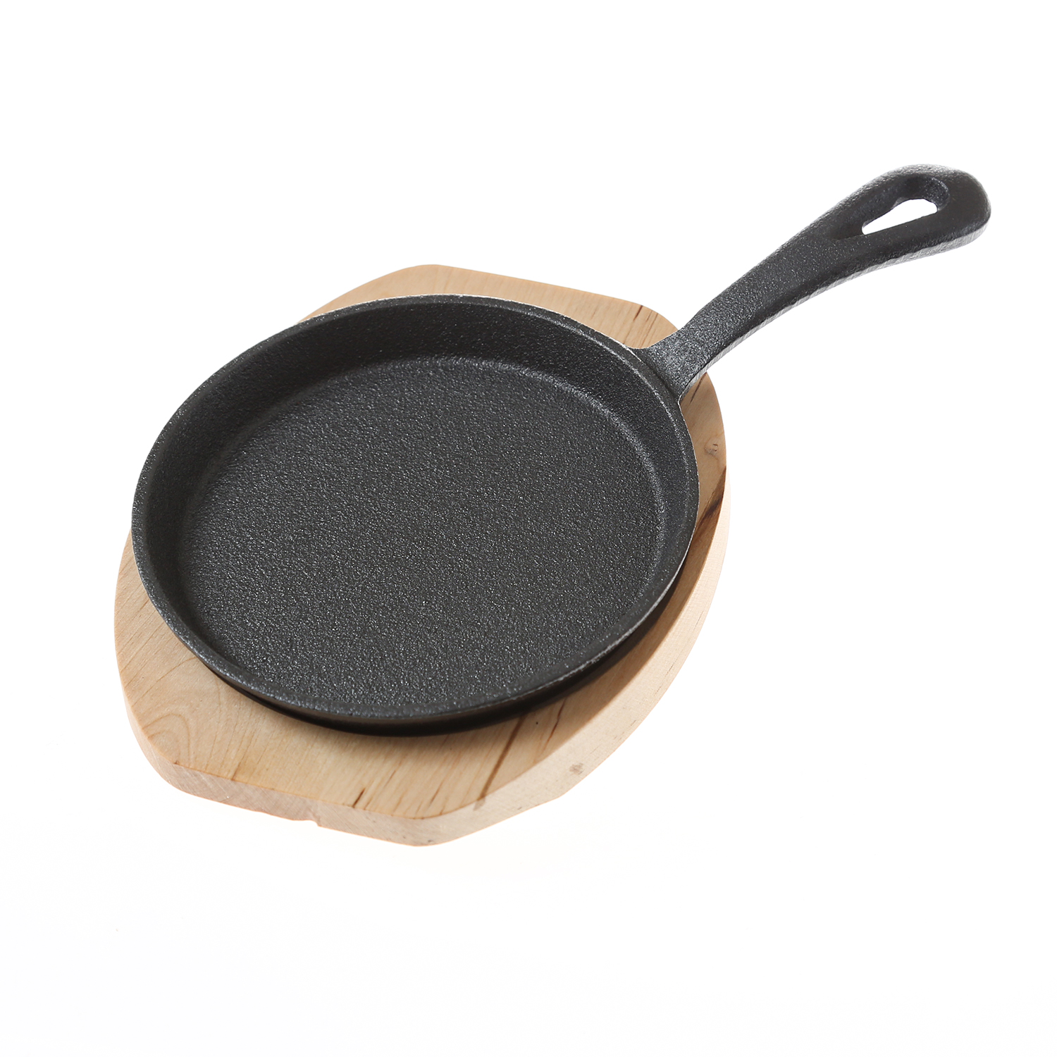 Minipfanne mit Stiel u. Holzuntersetzer - Gusspfanne - Gusseisen - D: 13cm - Servierpfanne Minipfanne mit Stiel u. Holzuntersetzer - Gusspfanne - Gusseisen - D: 13cm - Servierpfanne