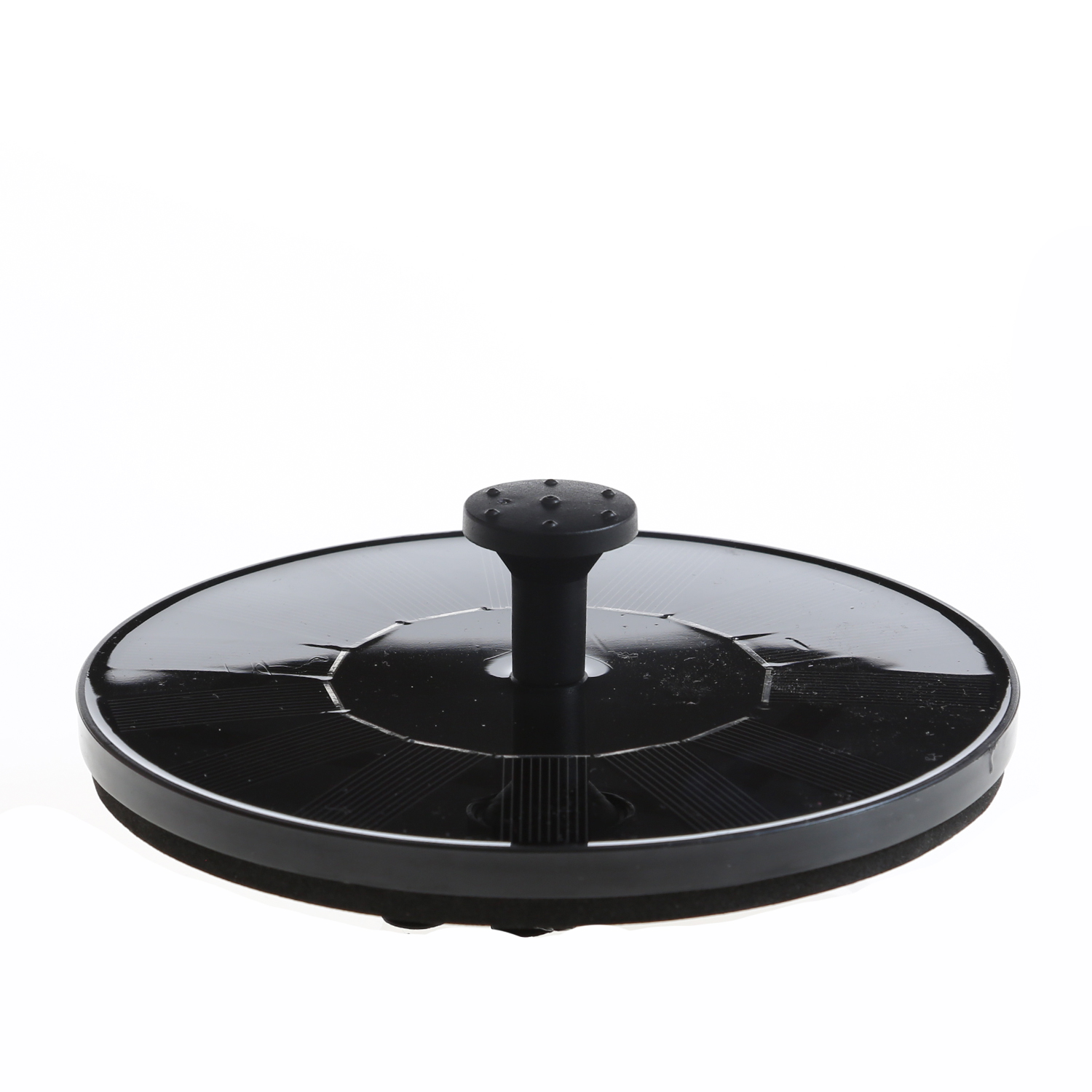 Solar Teichpumpe - schwimmende Fontäne - Kunststoff - D: 16cm - 4 Aufsätze - schwarz Solar Teichpumpe - schwimmende Fontäne - Kunststoff - D: 16cm - 4 Aufsätze - schwarz