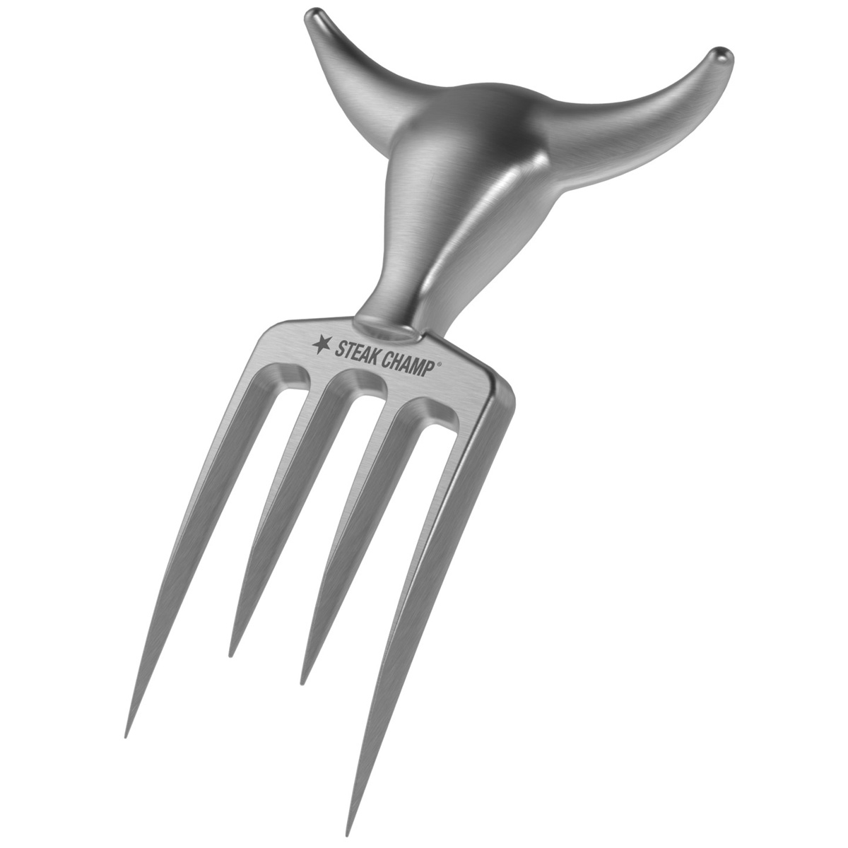 STEAK CHAMP BULL FORK Gabel mit Leder Holster - Profi Werkzeug mit Gürtelclip