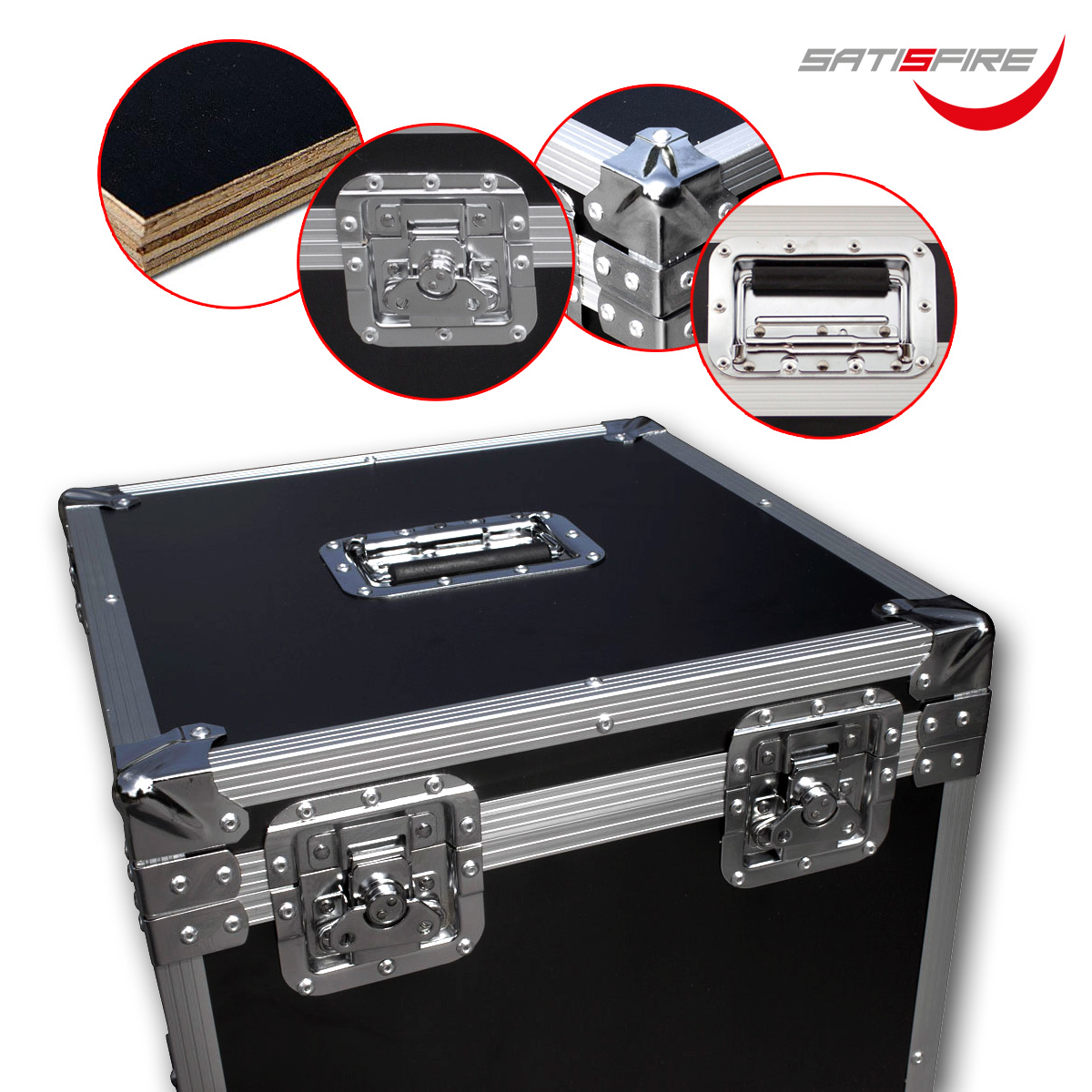 Flightcase Transportcase für 40cm Spiegelkugeln - Roadcase - Transportkiste für Discokugeln