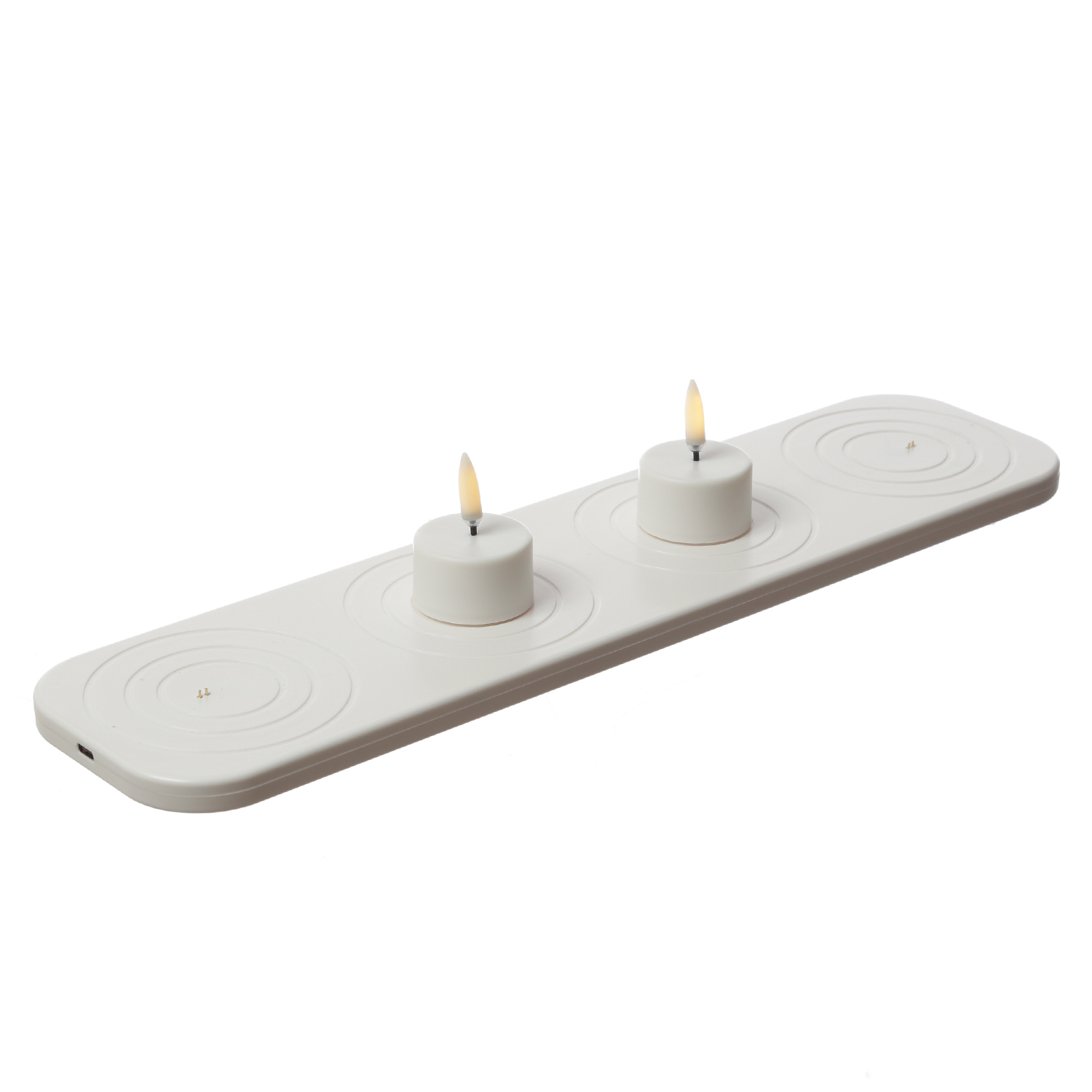 LED Mini Teelichter - 2 wiederaufladbare LED Teelichter mit Ladestation - Timer - für Außen LED Mini Teelichter - 2 wiederaufladbare LED Teelichter mit Ladestation - Timer - für Außen