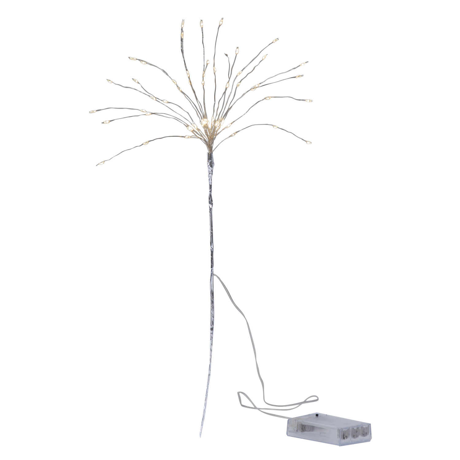 LED-Lichterbouquet Firework - silber - 20 Äste, 60 daylight LED - H: 42cm - Batterie - Timer LED-Lichterbouquet Firework - silber - 20 Äste, 60 daylight LED - H: 42cm - Batterie - Timer