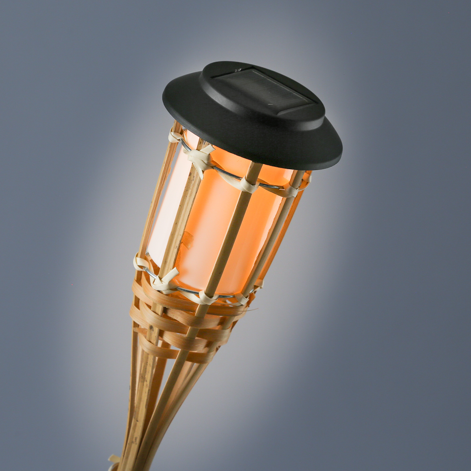 LED Solar Gartenfackel - Bambus - simulierter Flammeneffekt - H: 60cm - Lichtsensor - 4er Set LED Solar Gartenfackel - Bambus - simulierter Flammeneffekt - H: 60cm - Lichtsensor - 4er Set