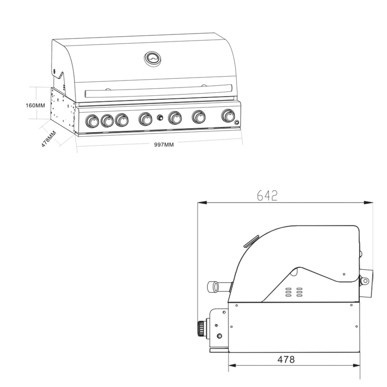 ALL'GRILL TOP-LINE CHEF XL - BUILT-IN mit Air System