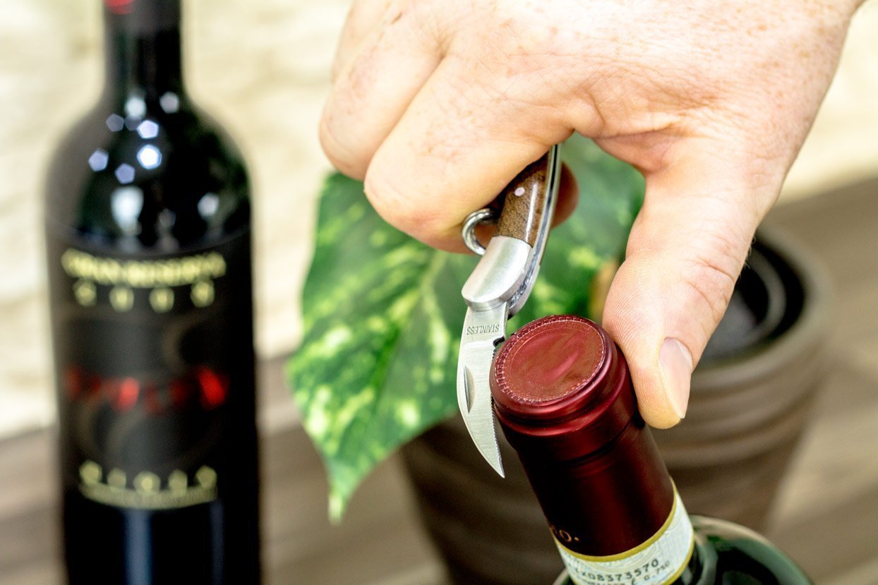 RADOLEO® Kellnermesser GMELIA - Korkenzieher, Weinöffner | Profi Sommeliermesser, Flaschenöffner
