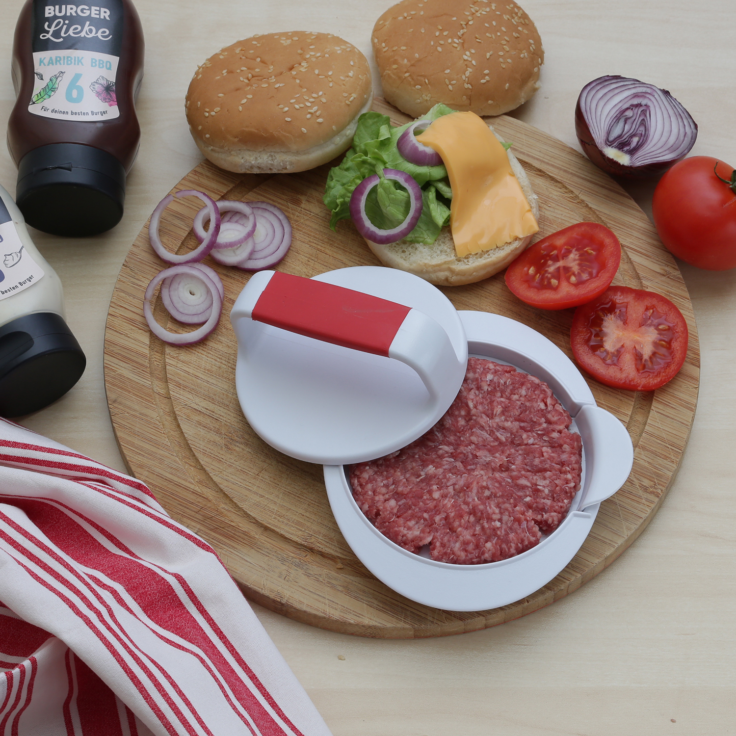 Burgerpresse - Pattypresse für selbstgemachte Burger - Kunststoff