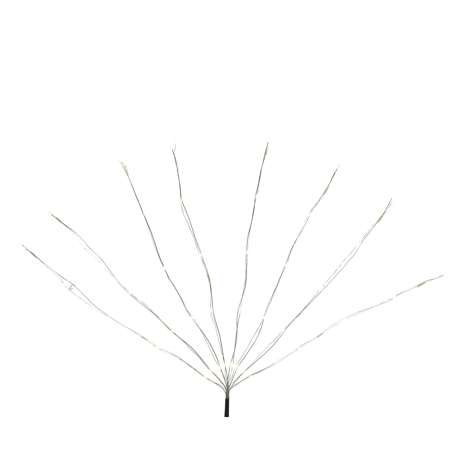 LED Solar Draht Lichtbündel - Pflanzenbeleuchtung - 60 bunte LED - L: 80cm - für Außen - silber LED Solar Draht Lichtbündel - Pflanzenbeleuchtung - 60 bunte LED - L: 80cm - für Außen - silber