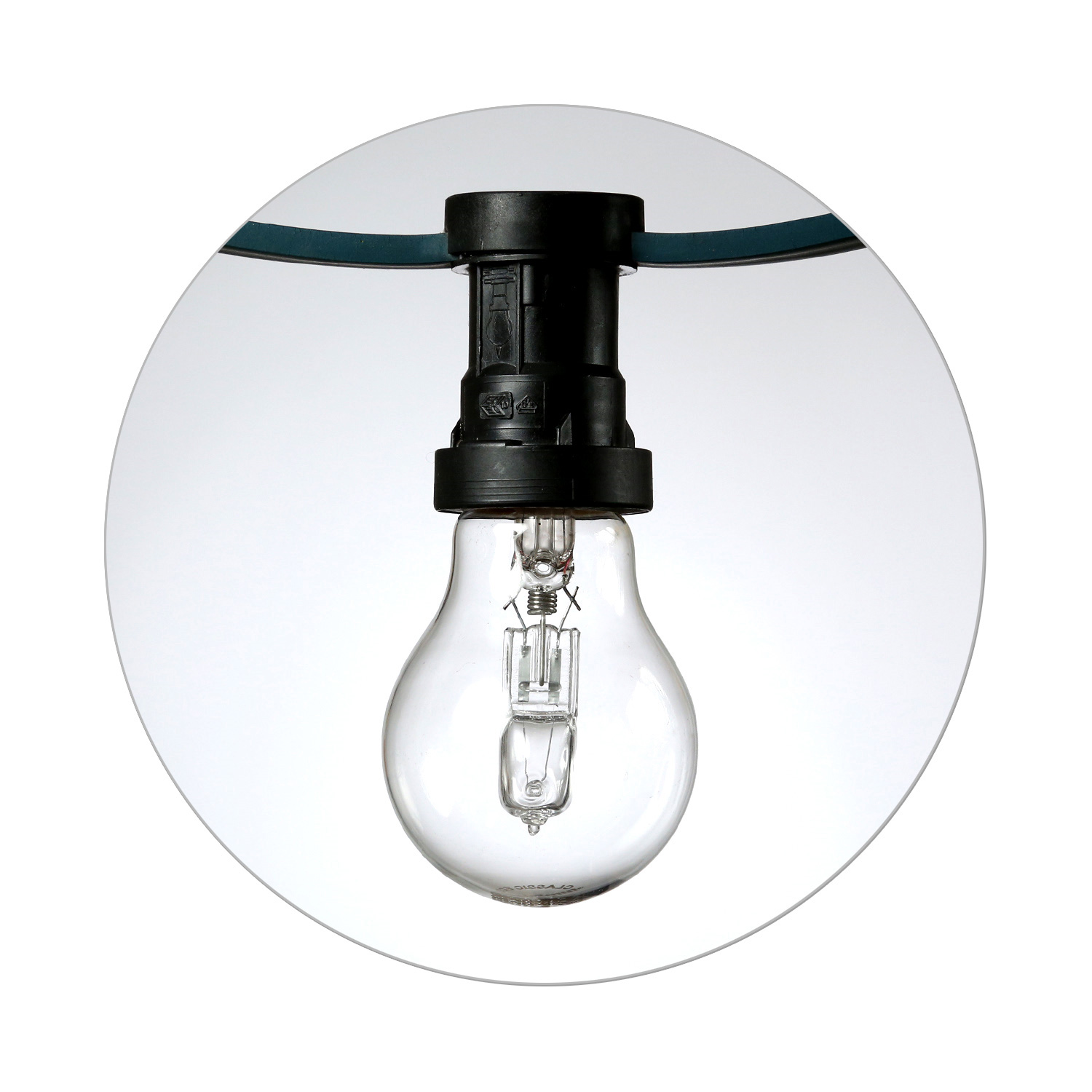 Illu-/Partylichterkette grün 20m - Außenlichterkette grün - Made in Germany - 30 Halogenlampen (28W) Illu-/Partylichterkette grün 20m - Außenlichterkette grün - Made in Germany - 30 Halogenlampen (28W)