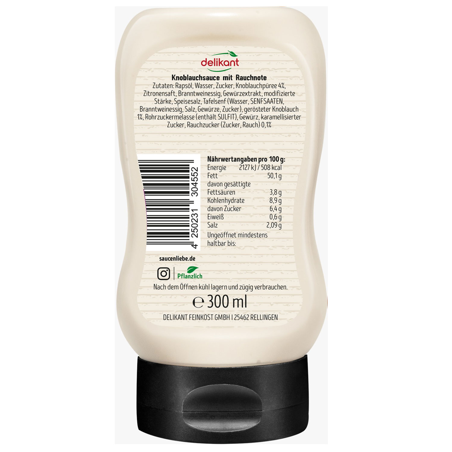 Saucen Liebe -  Roasted Aioli - Knoblauchsauce mit Rauchnote - 300ml - vegan