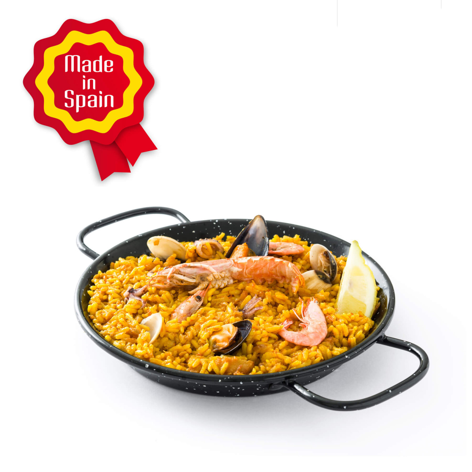 Paella-Pfanne VALENCIANA D: 38cm - Stahl emailliert - zwei Griffe