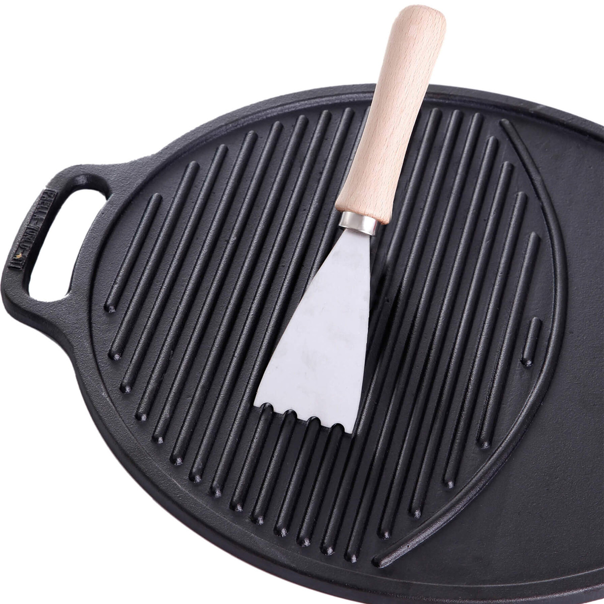 Grillplattenspachtel - Schaber zum Reinigen von gerippten Platten