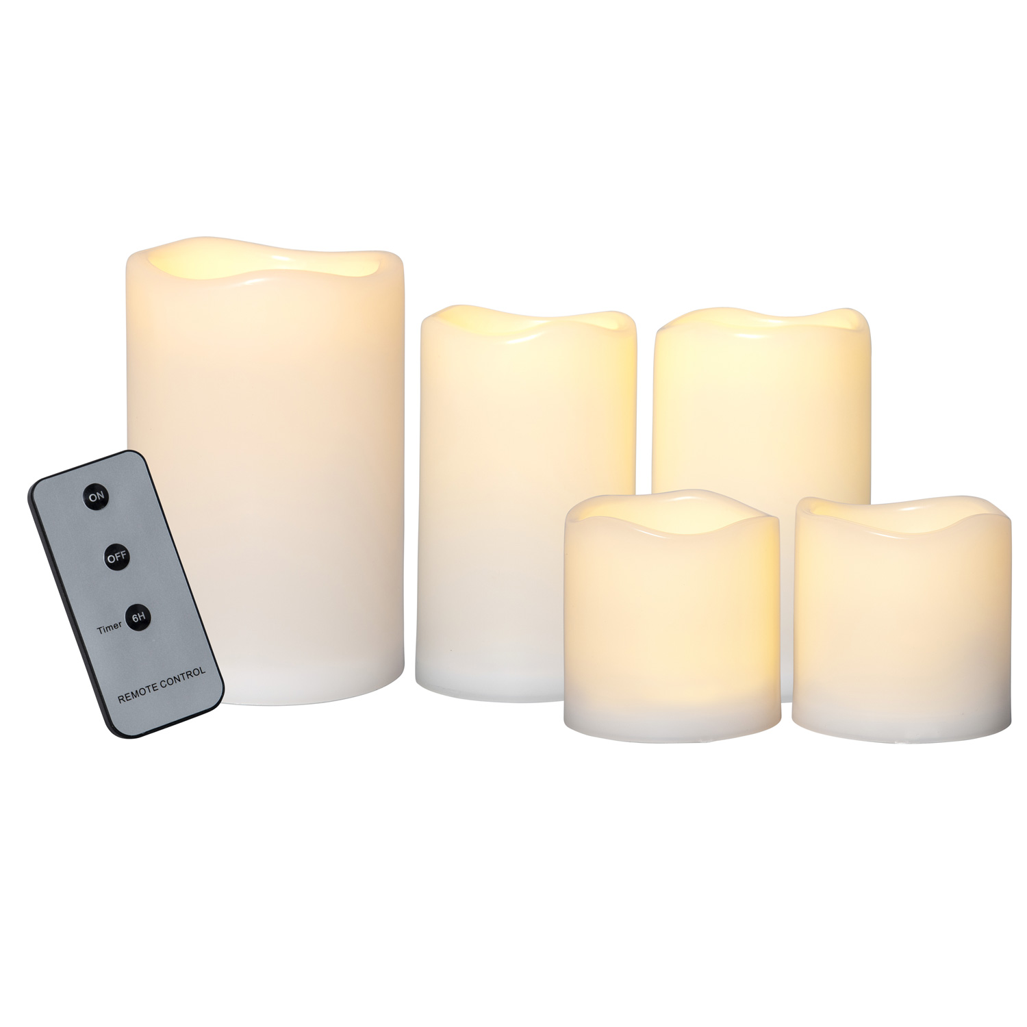 LED Kerzenset Paul - flackernde LED - Batteriebetrieb - Timer - Fernbedienung - für Außen - 5er Set LED Kerzenset Paul - flackernde LED - Batteriebetrieb - Timer - Fernbedienung - für Außen - 5er Set