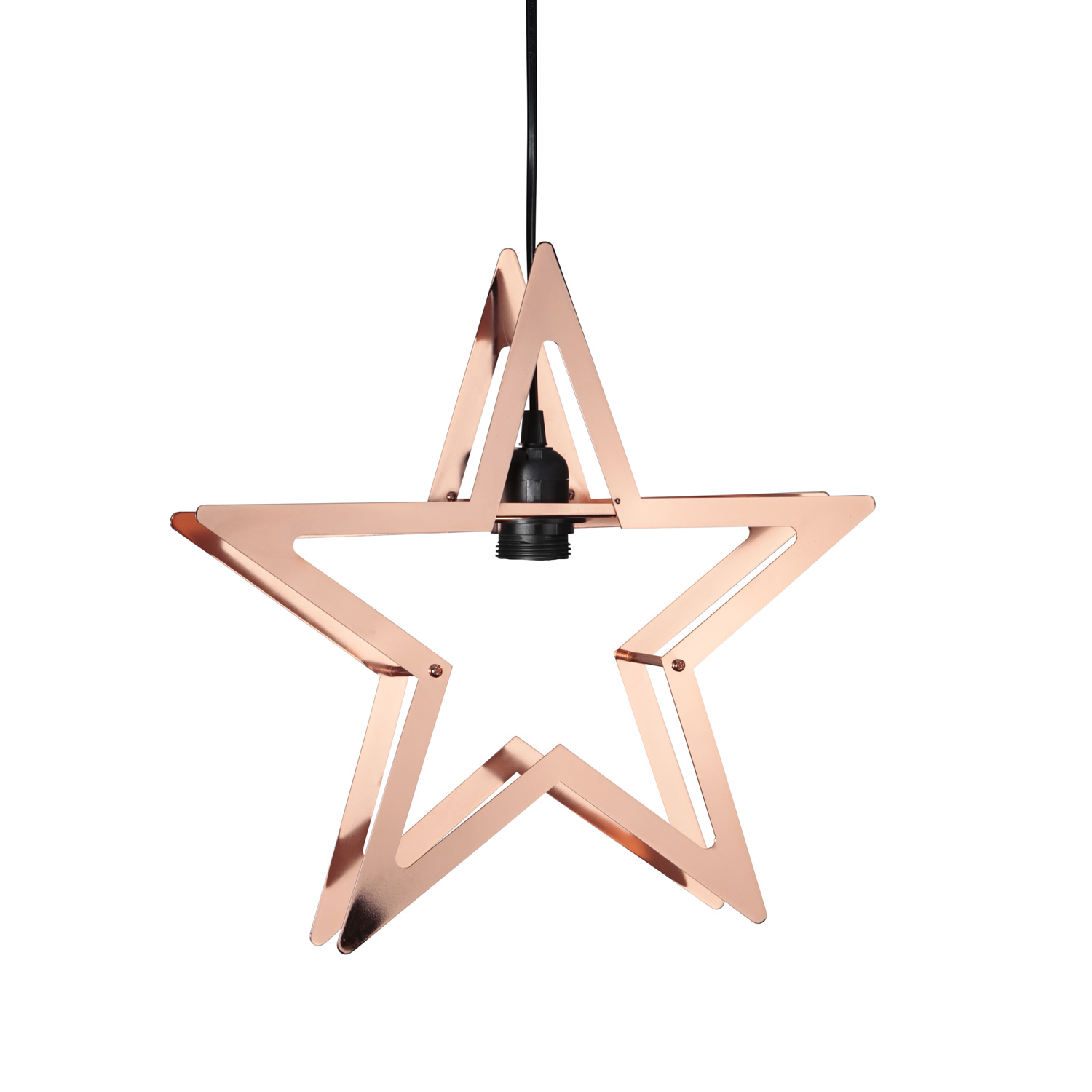 Hängestern Starling - Metallstern - hängend - 5-zackig - E27 Fassung - H: 36cm - kupfer Hängestern Starling - Metallstern - hängend - 5-zackig - E27 Fassung - H: 36cm - kupfer